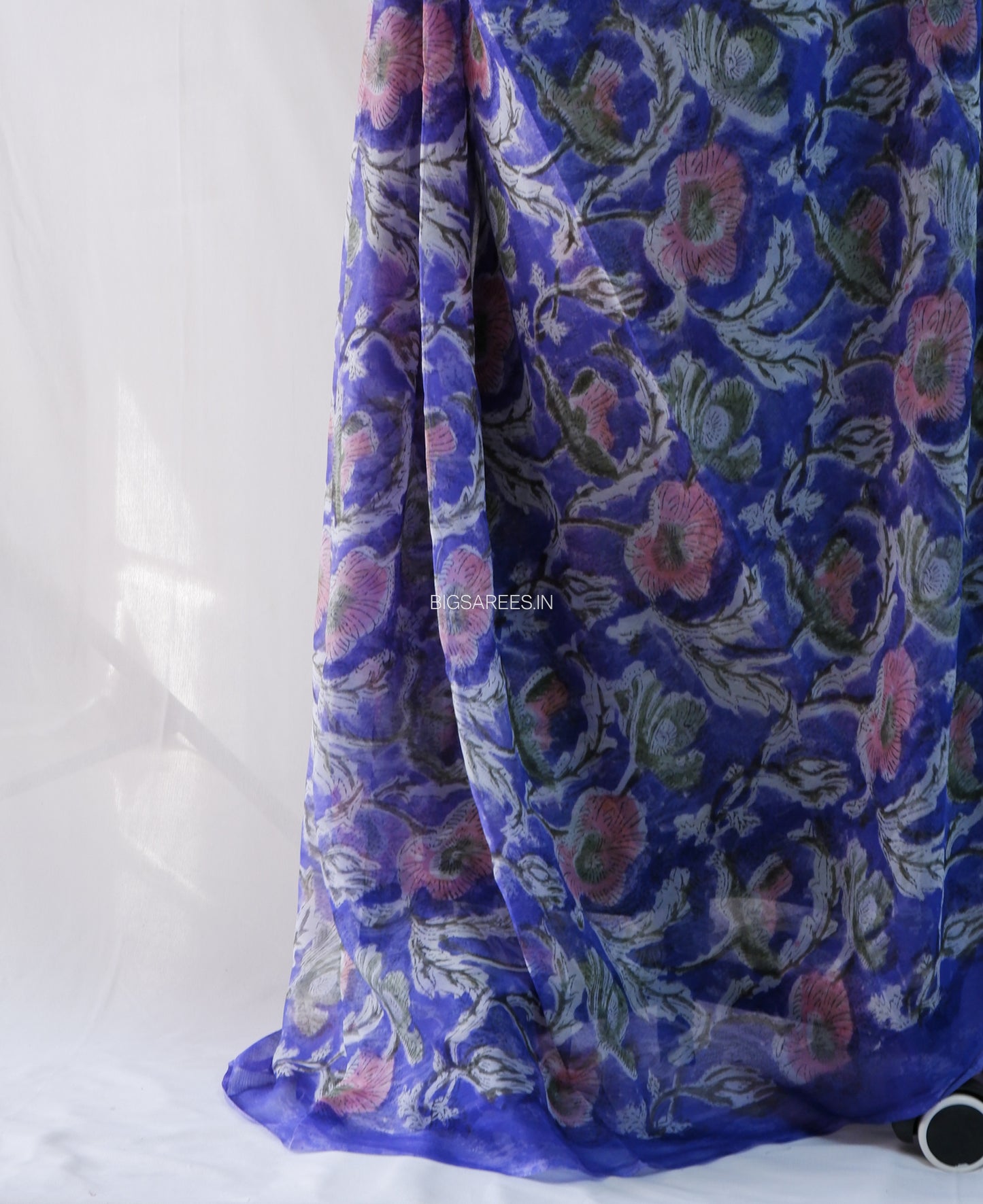 Hand Block Print Saree | Pure Chiffon