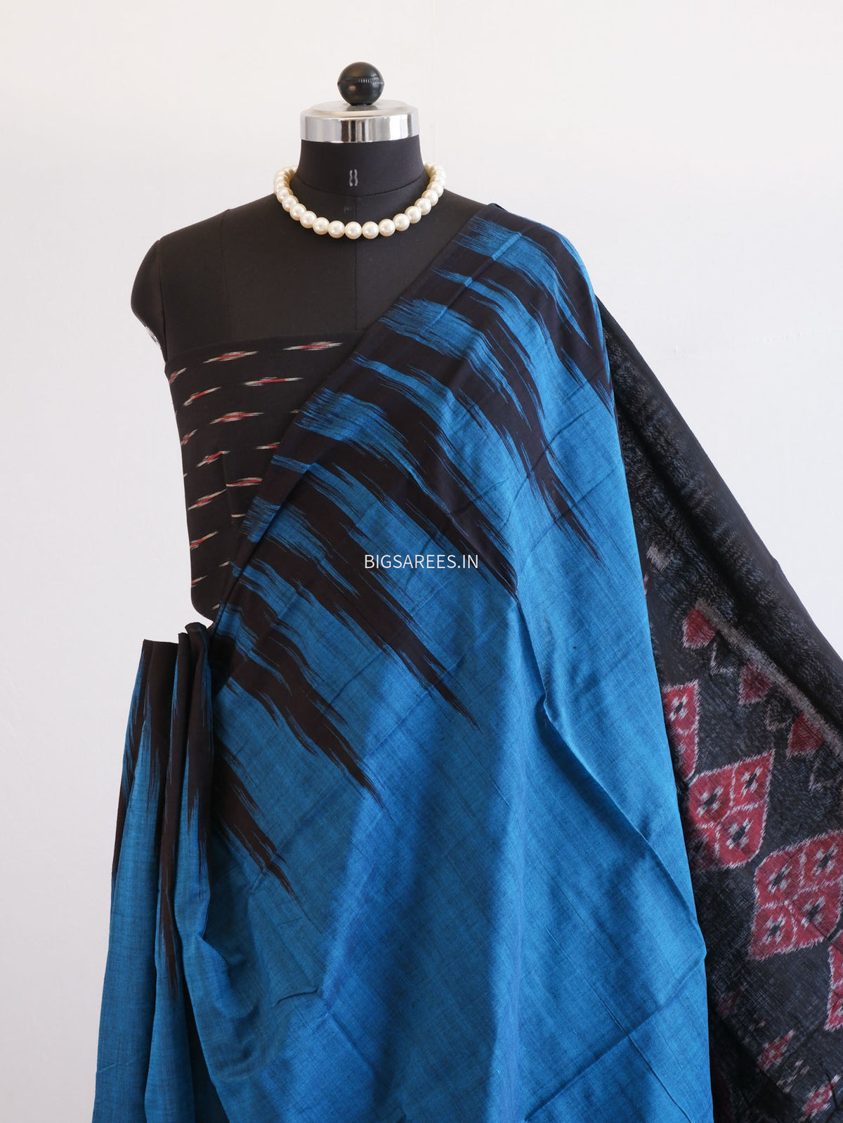 Sambalpuri Ikat Handwoven Saree | Cotton | Blue
