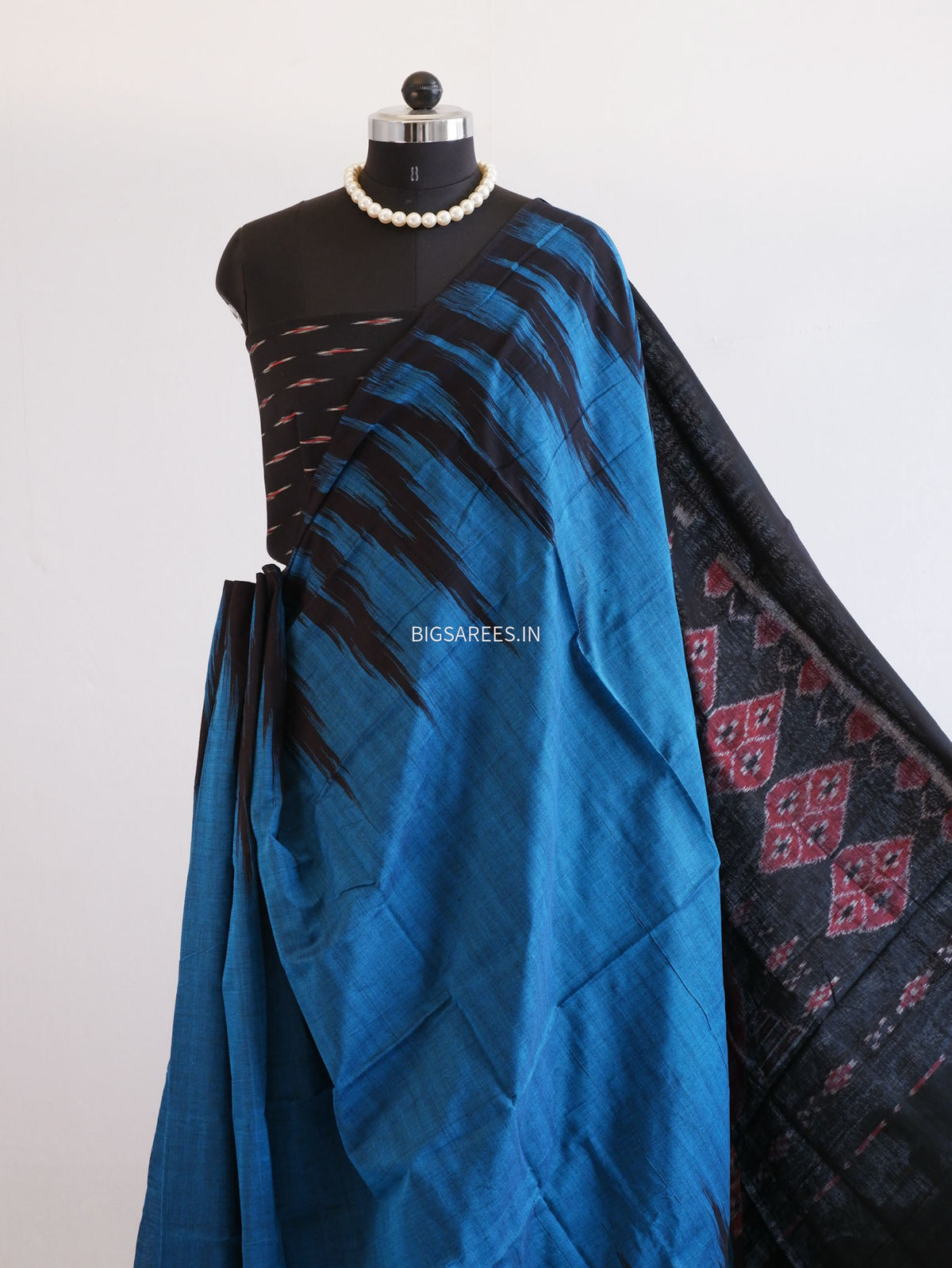 Sambalpuri Ikat Handwoven Saree | Cotton | Blue