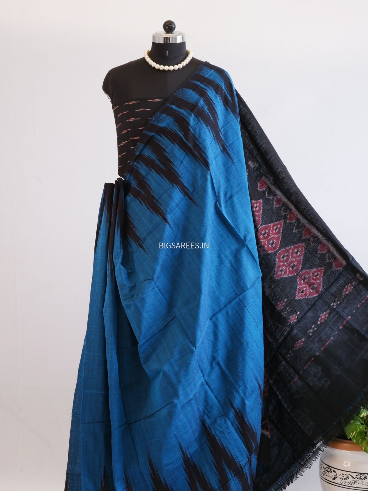 Sambalpuri Ikat Handwoven Saree | Cotton | Blue