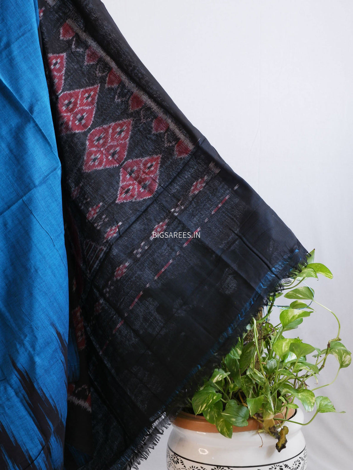 Sambalpuri Ikat Handwoven Saree | Cotton | Blue