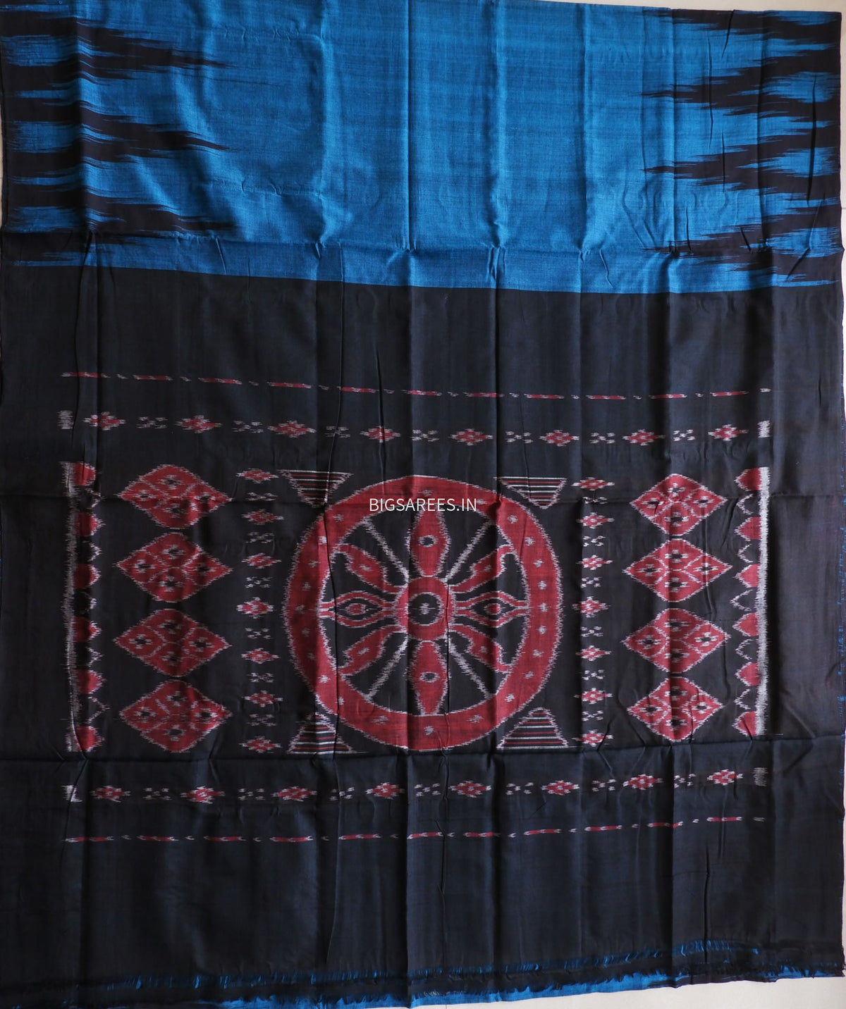 Sambalpuri Ikat Handwoven Saree | Cotton | Blue
