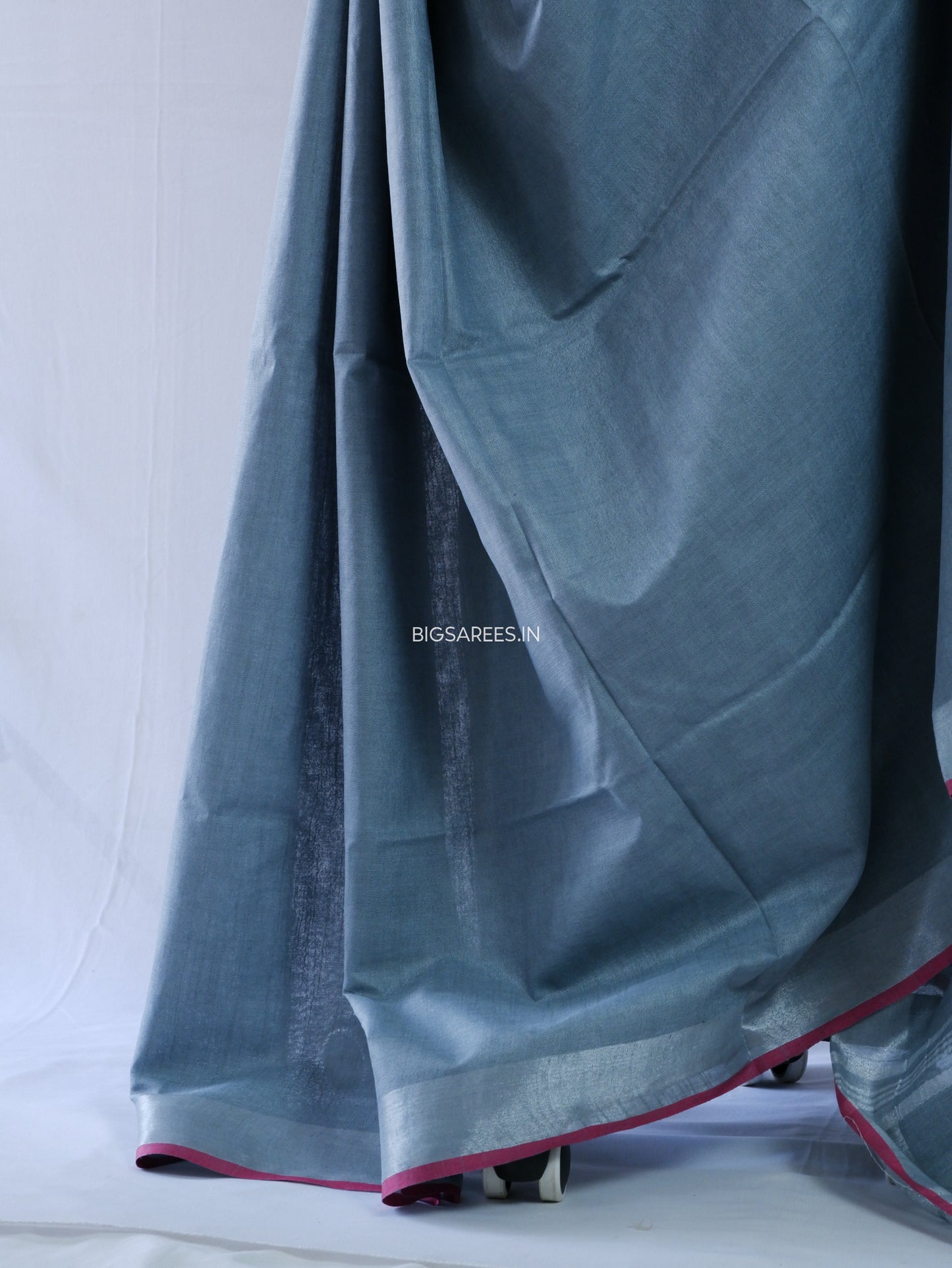 Cotton Linen Saree | Grey