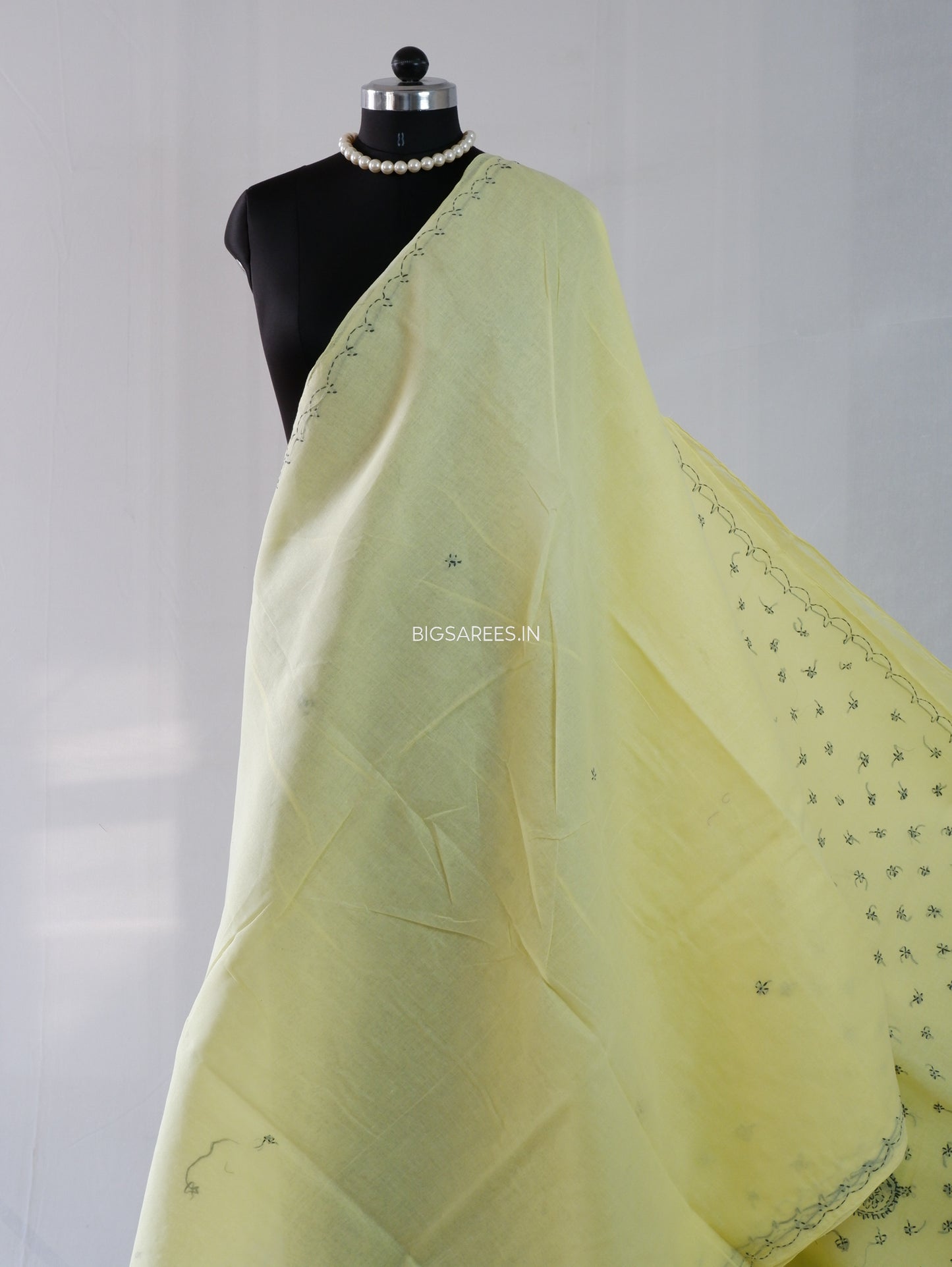 Chikankari Hand-Embroidered Saree | Cotton | Cream