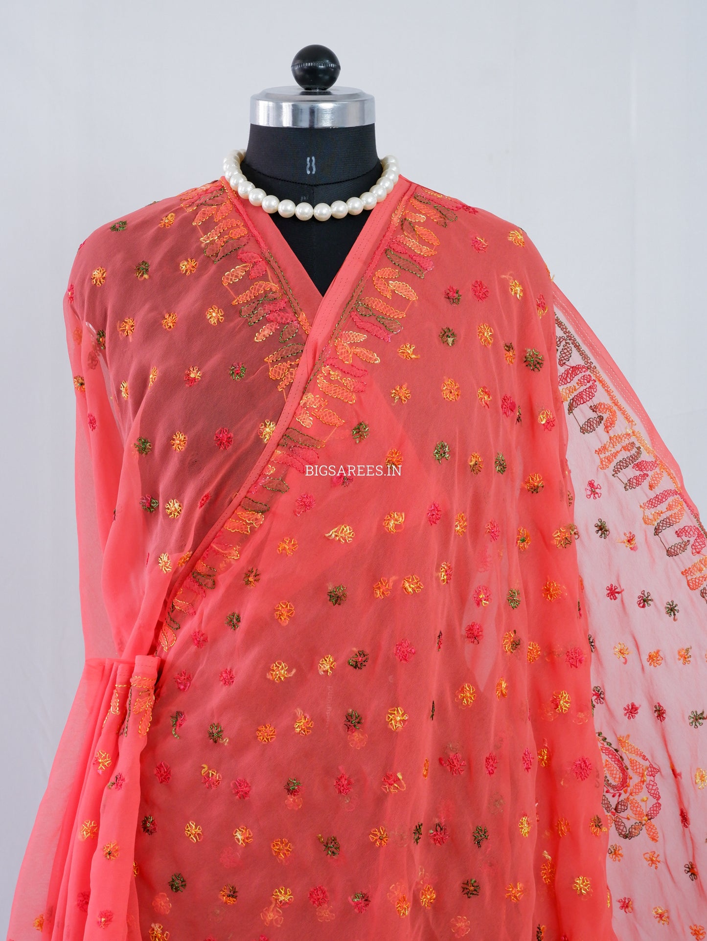 Chikankari Hand Embroidered Saree | Semi Georgette |