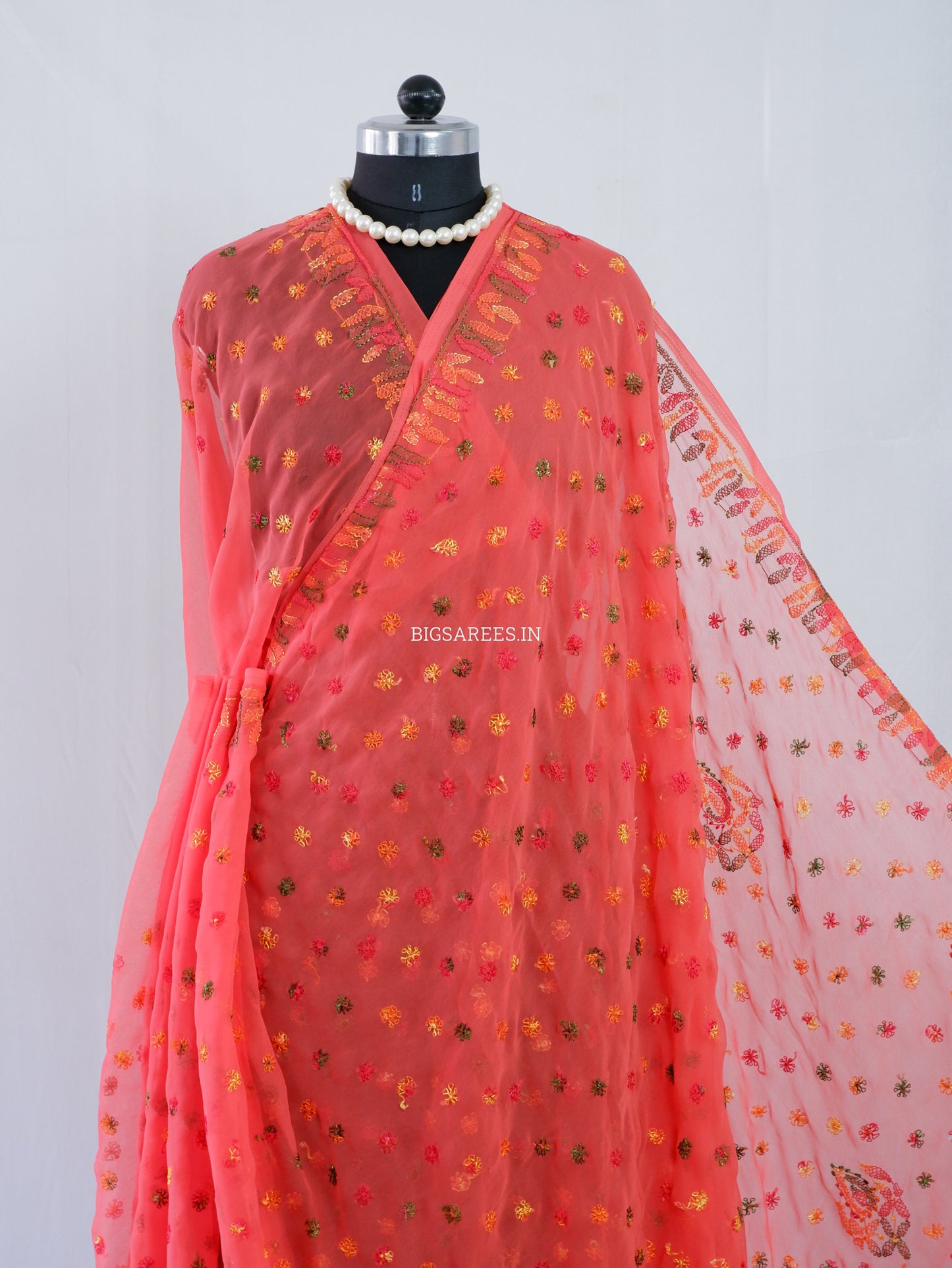 Chikankari Hand Embroidered Saree | Semi Georgette |