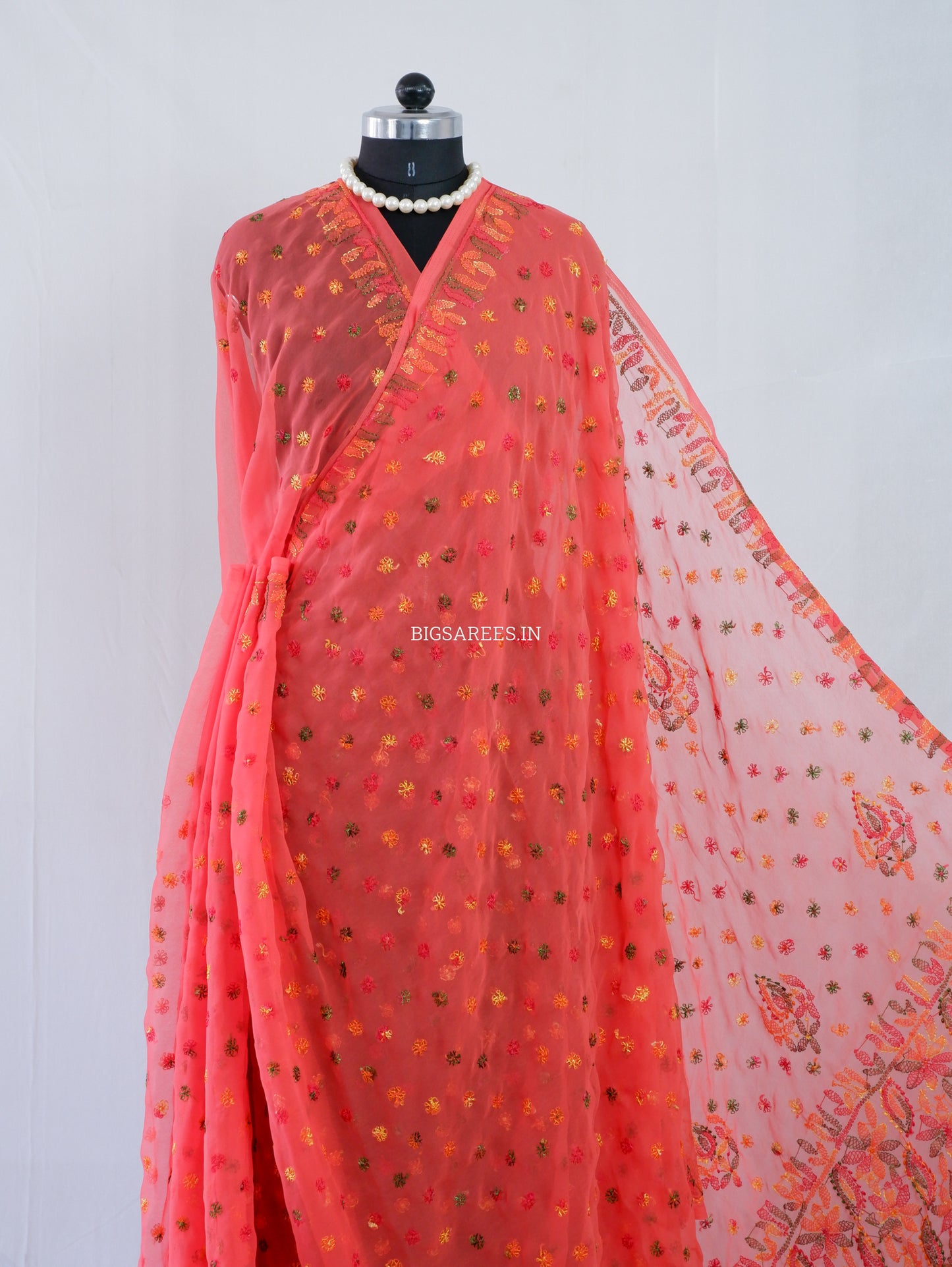 Chikankari Hand Embroidered Saree | Semi Georgette |