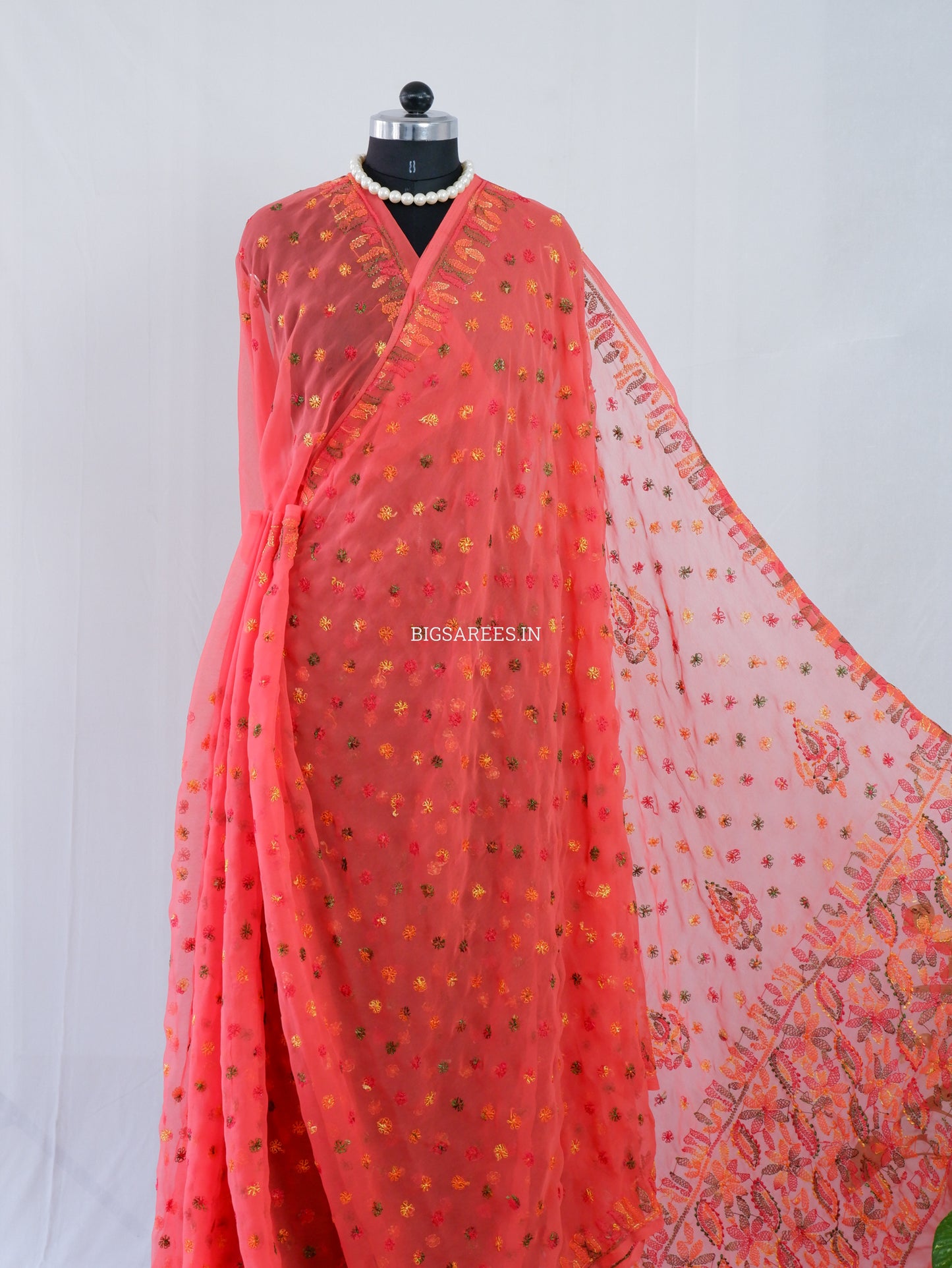 Chikankari Hand Embroidered Saree | Semi Georgette |