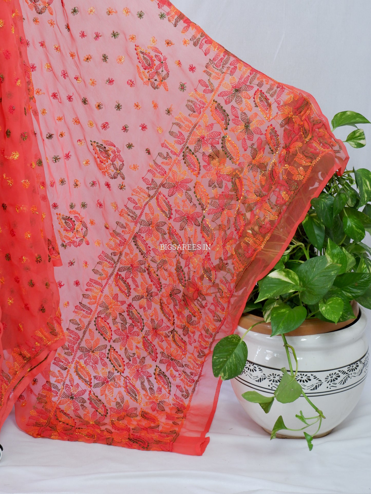 Chikankari Hand Embroidered Saree | Semi Georgette |