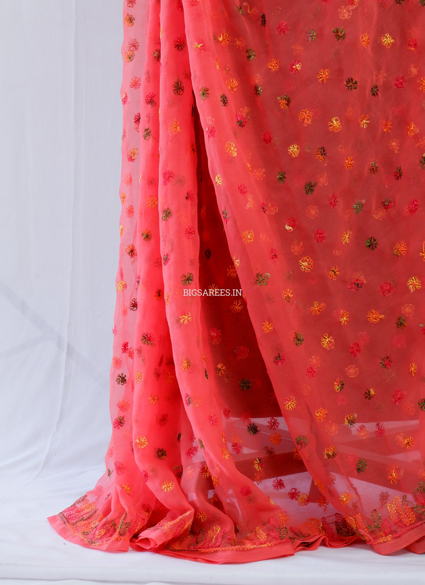 Chikankari Hand Embroidered Saree | Semi Georgette |