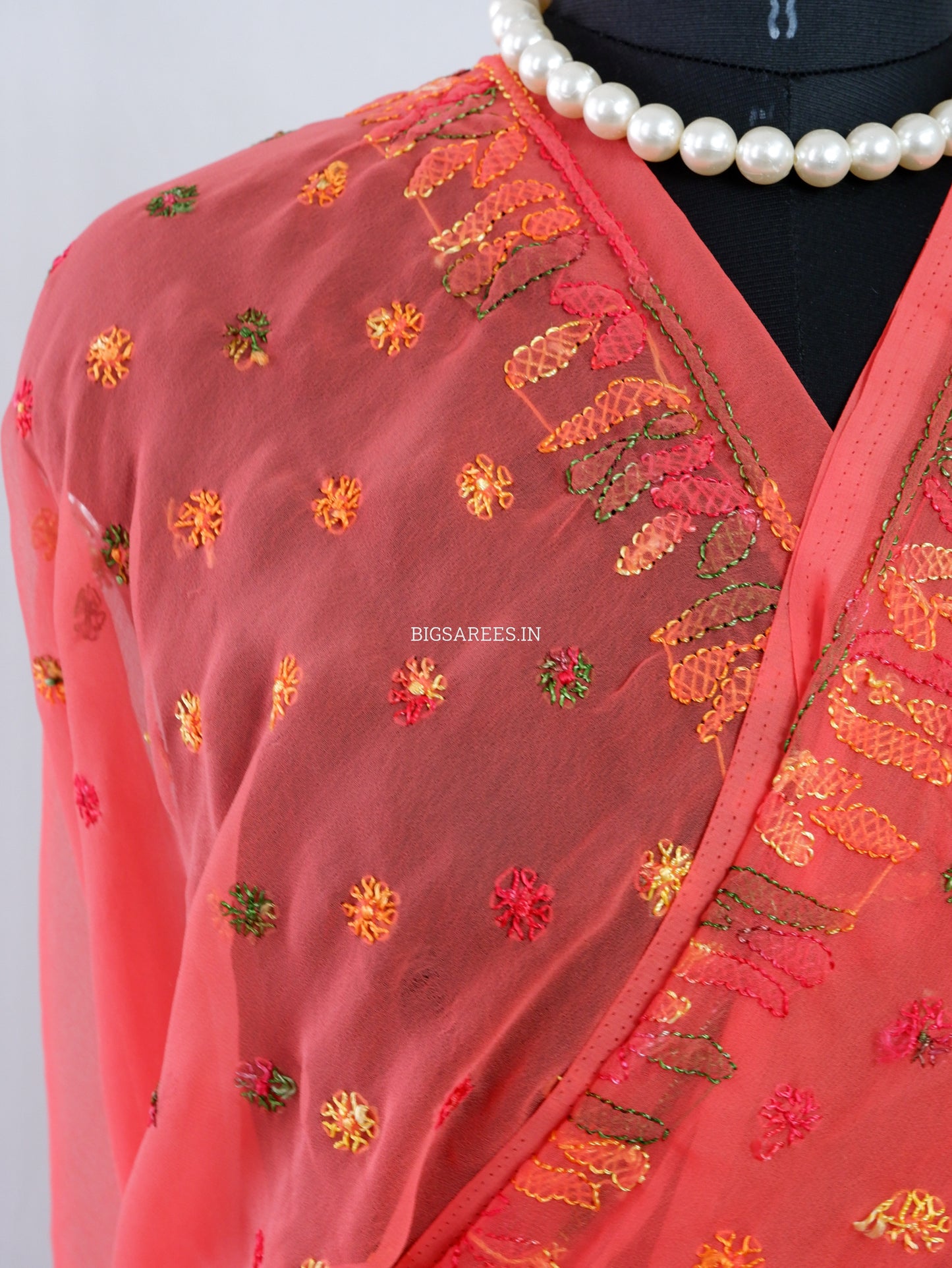Chikankari Hand Embroidered Saree | Semi Georgette |