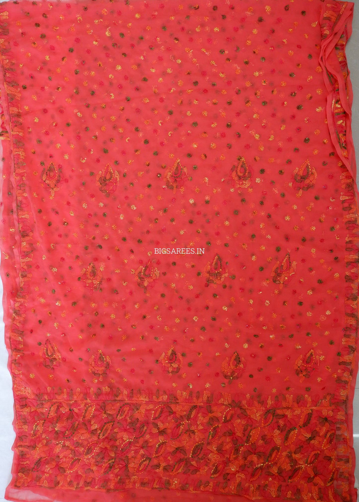 Chikankari Hand Embroidered Saree | Semi Georgette |