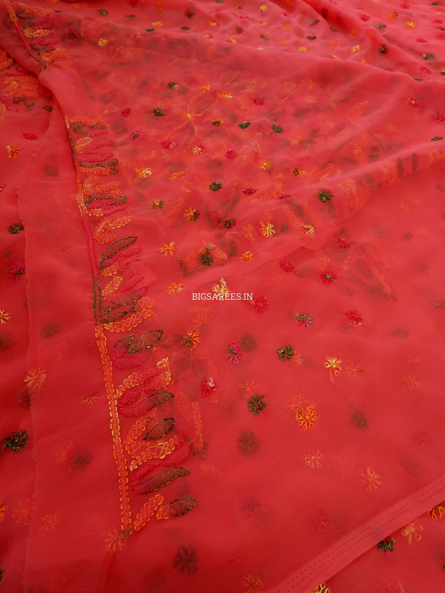 Chikankari Hand Embroidered Saree | Semi Georgette |