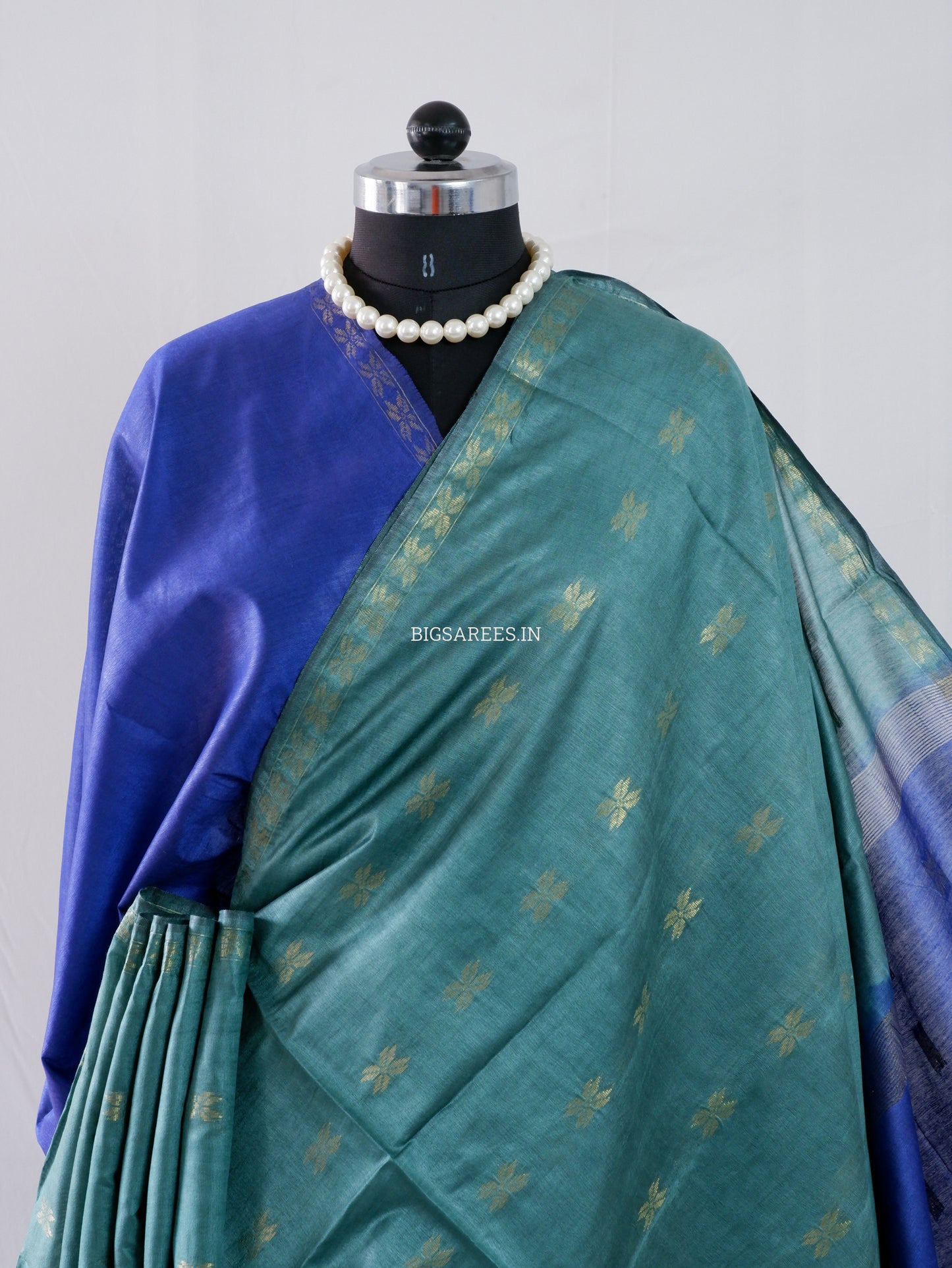 Beautifully Crafted Semi Silk Saree | Blue