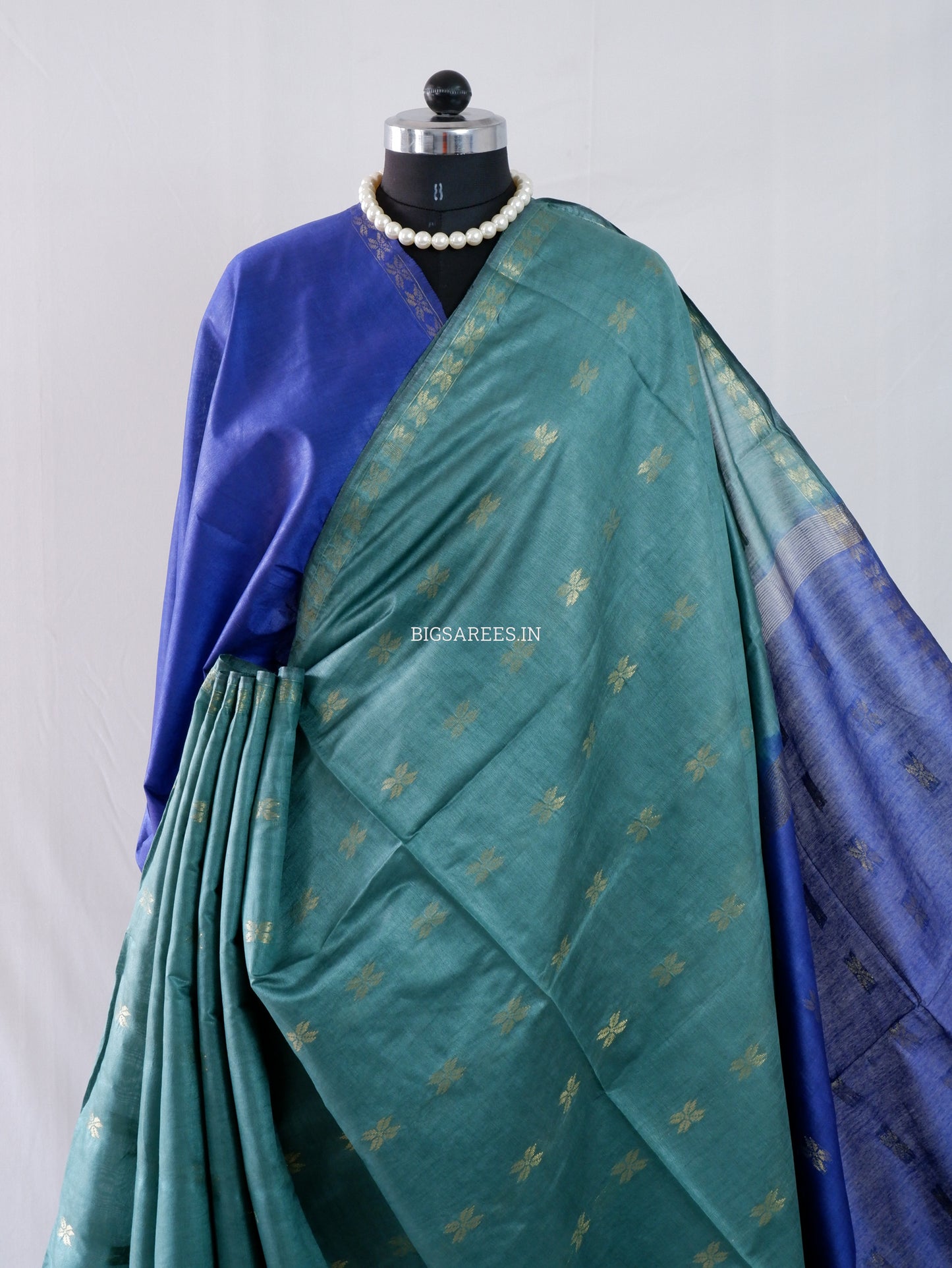 Beautifully Crafted Semi Silk Saree | Blue