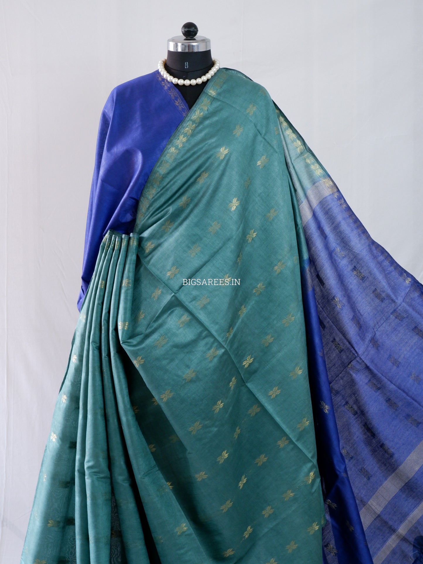Beautifully Crafted Semi Silk Saree | Blue