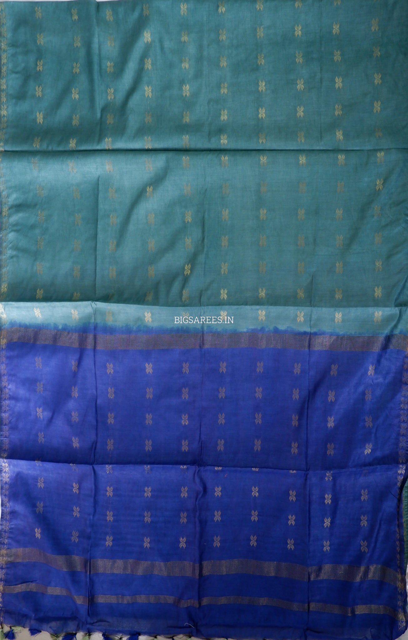 Beautifully Crafted Semi Silk Saree | Blue