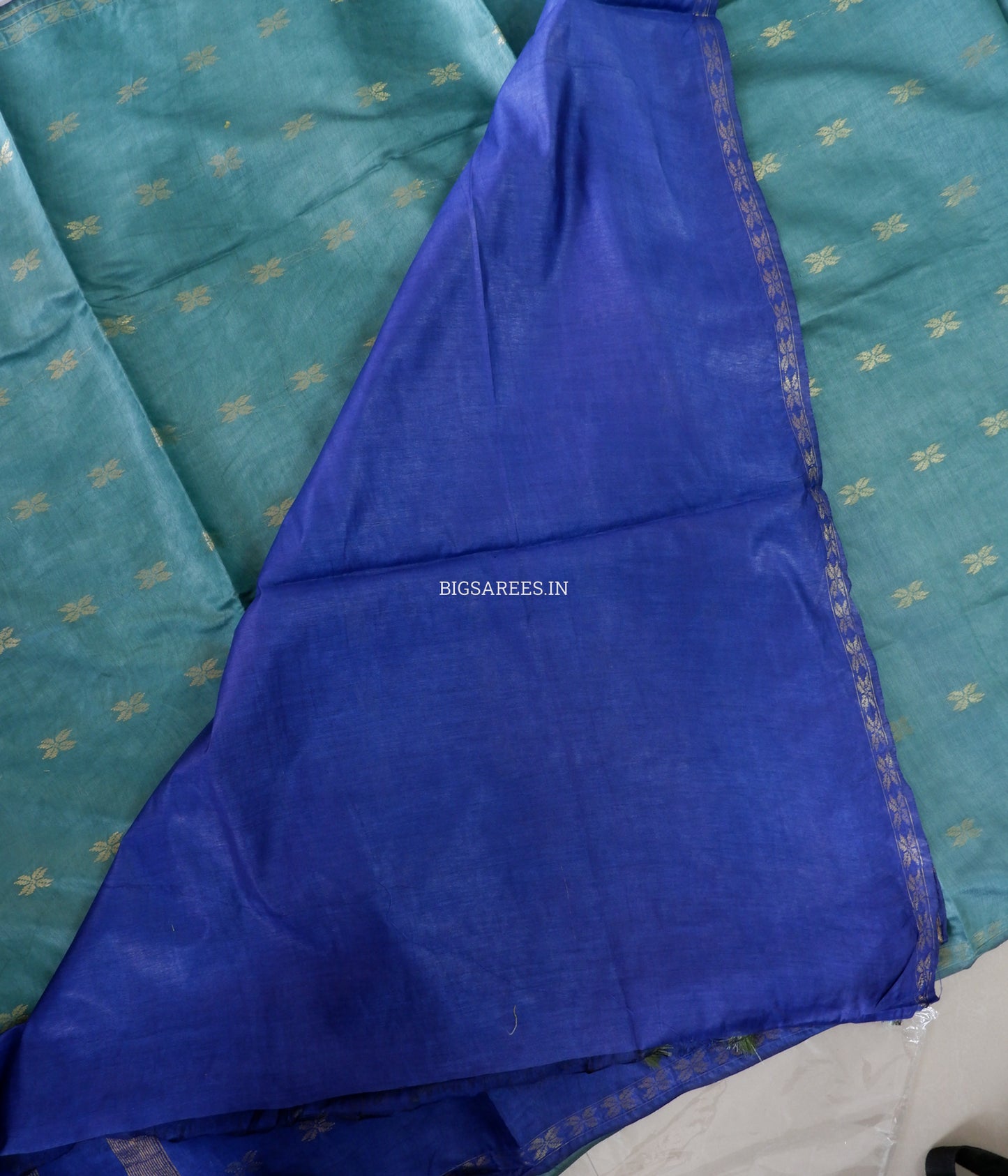 Beautifully Crafted Semi Silk Saree | Blue