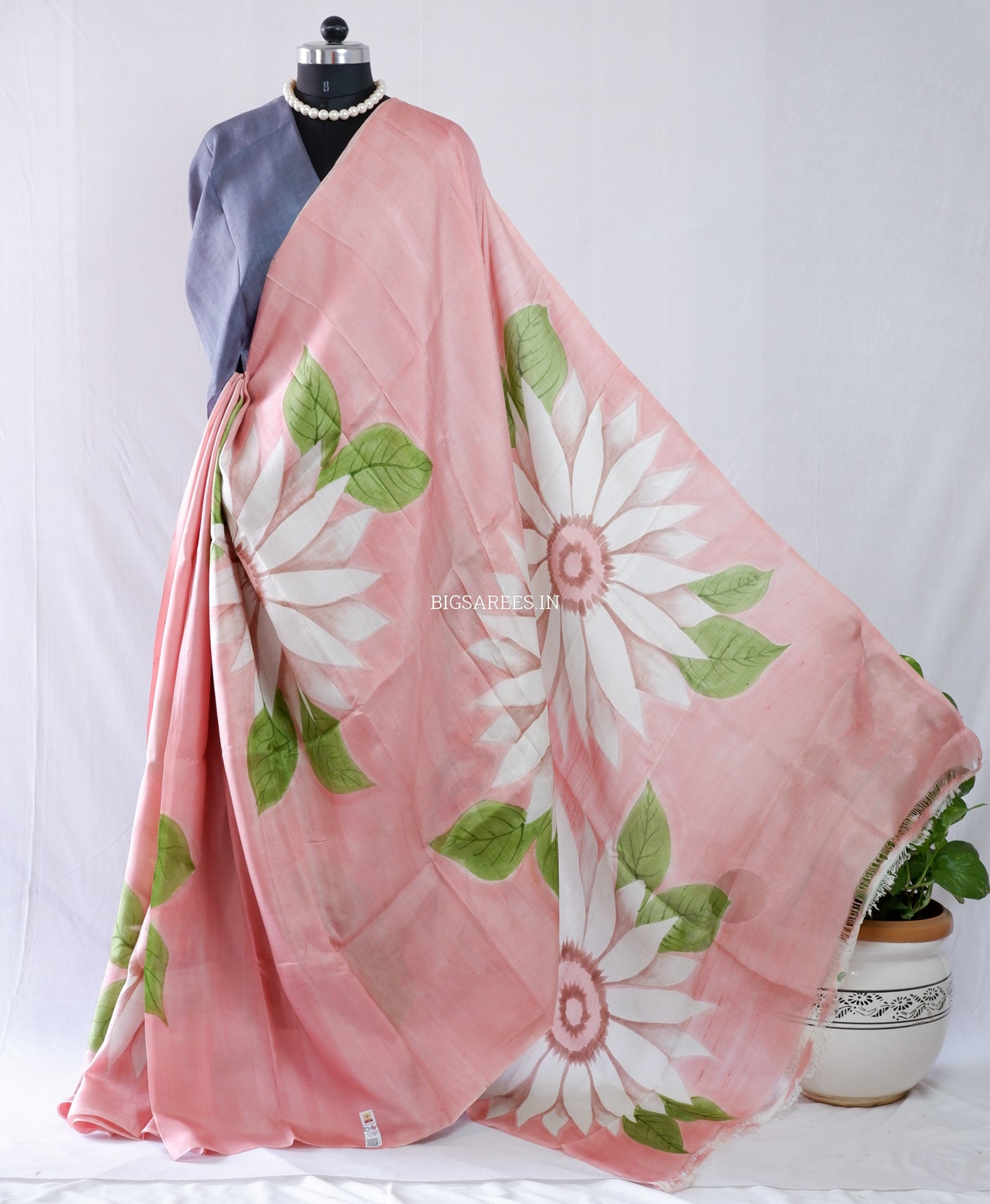 Hand-Painted Bishnupuri Silk Saree | Pure Silk | Silk Mark Certified