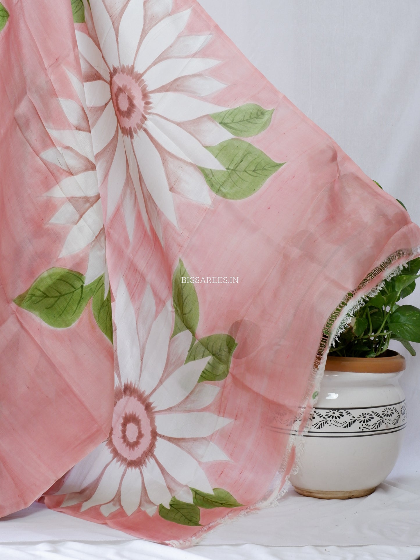 Hand-Painted Bishnupuri Silk Saree | Pure Silk | Silk Mark Certified
