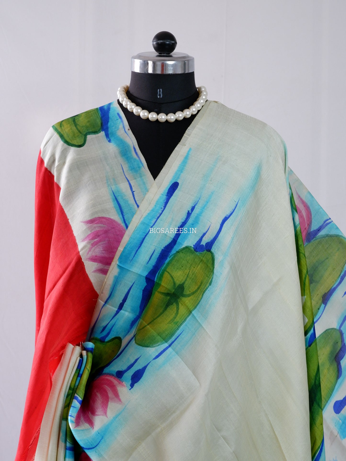 Hand-Painted Bishnupuri Silk Saree | Pure Silk | Silk Mark Certified