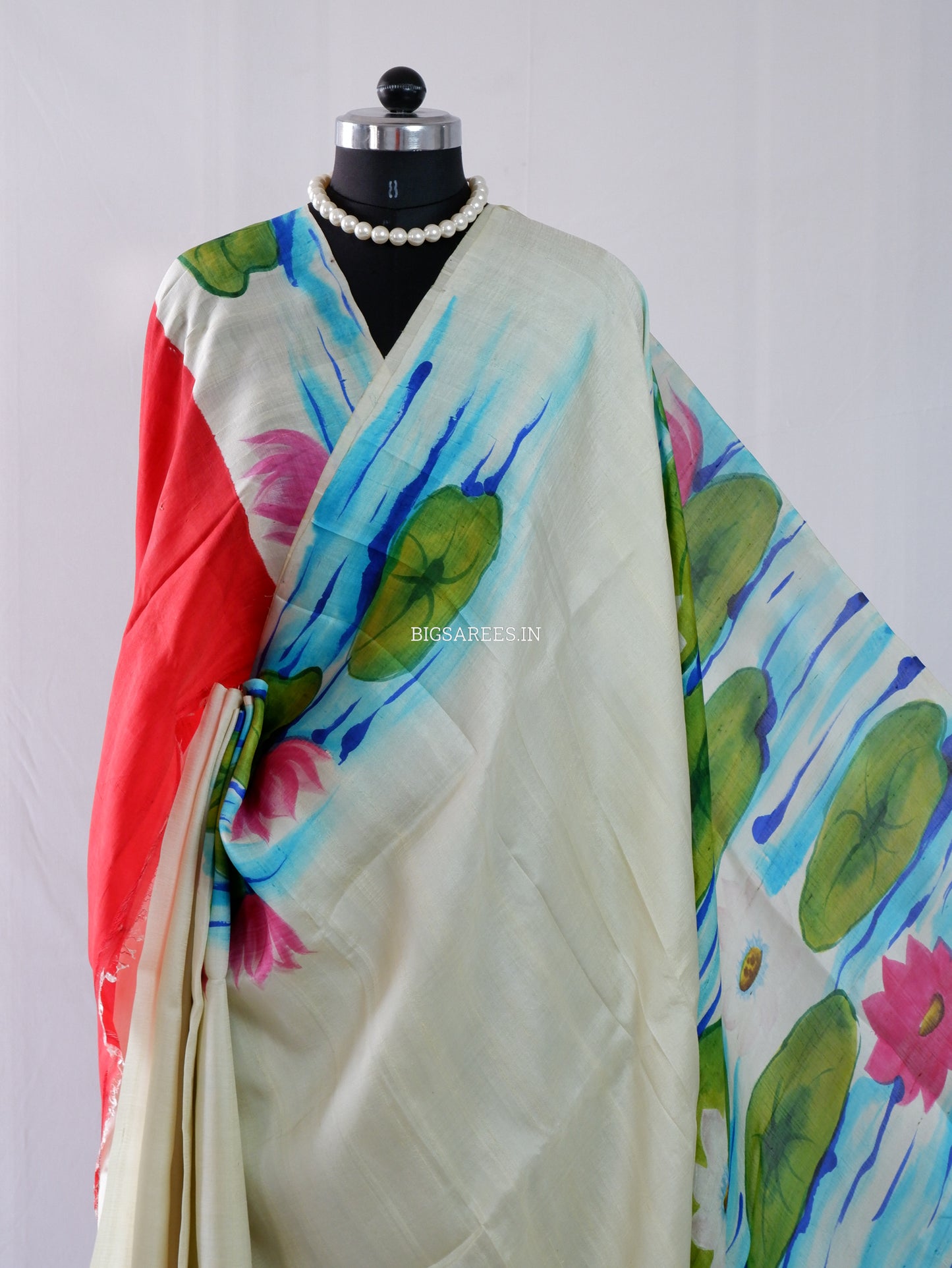 Hand-Painted Bishnupuri Silk Saree | Pure Silk | Silk Mark Certified