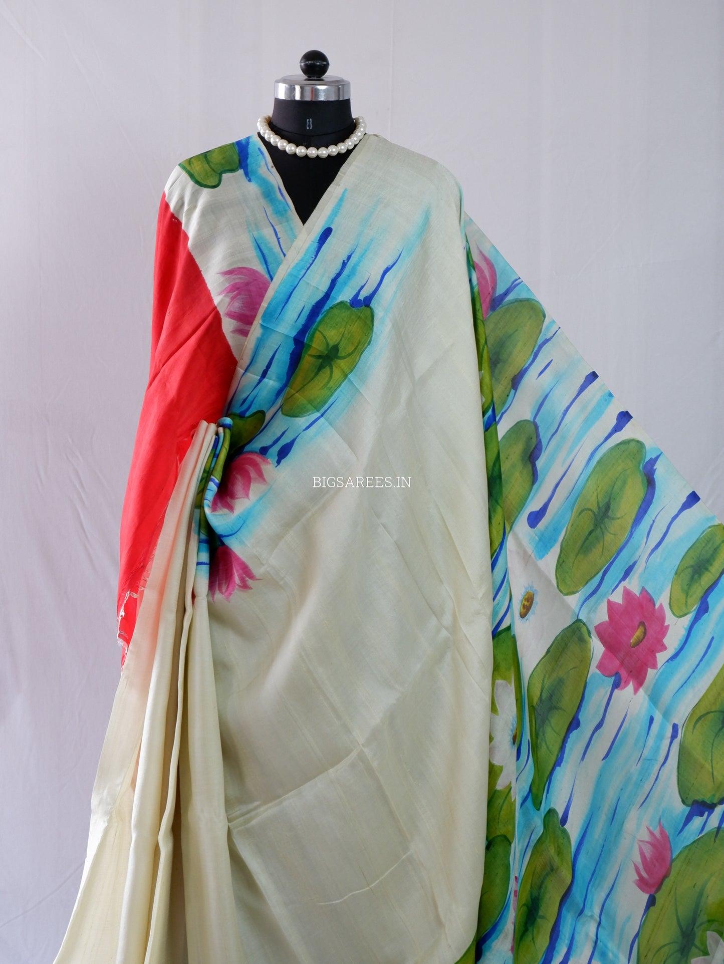 Hand-Painted Bishnupuri Silk Saree | Pure Silk | Silk Mark Certified