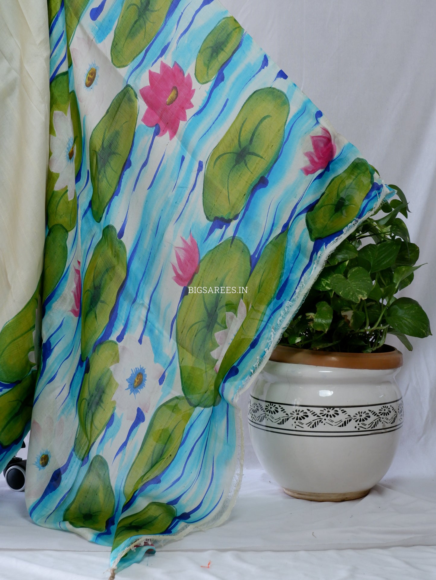 Hand-Painted Bishnupuri Silk Saree | Pure Silk | Silk Mark Certified
