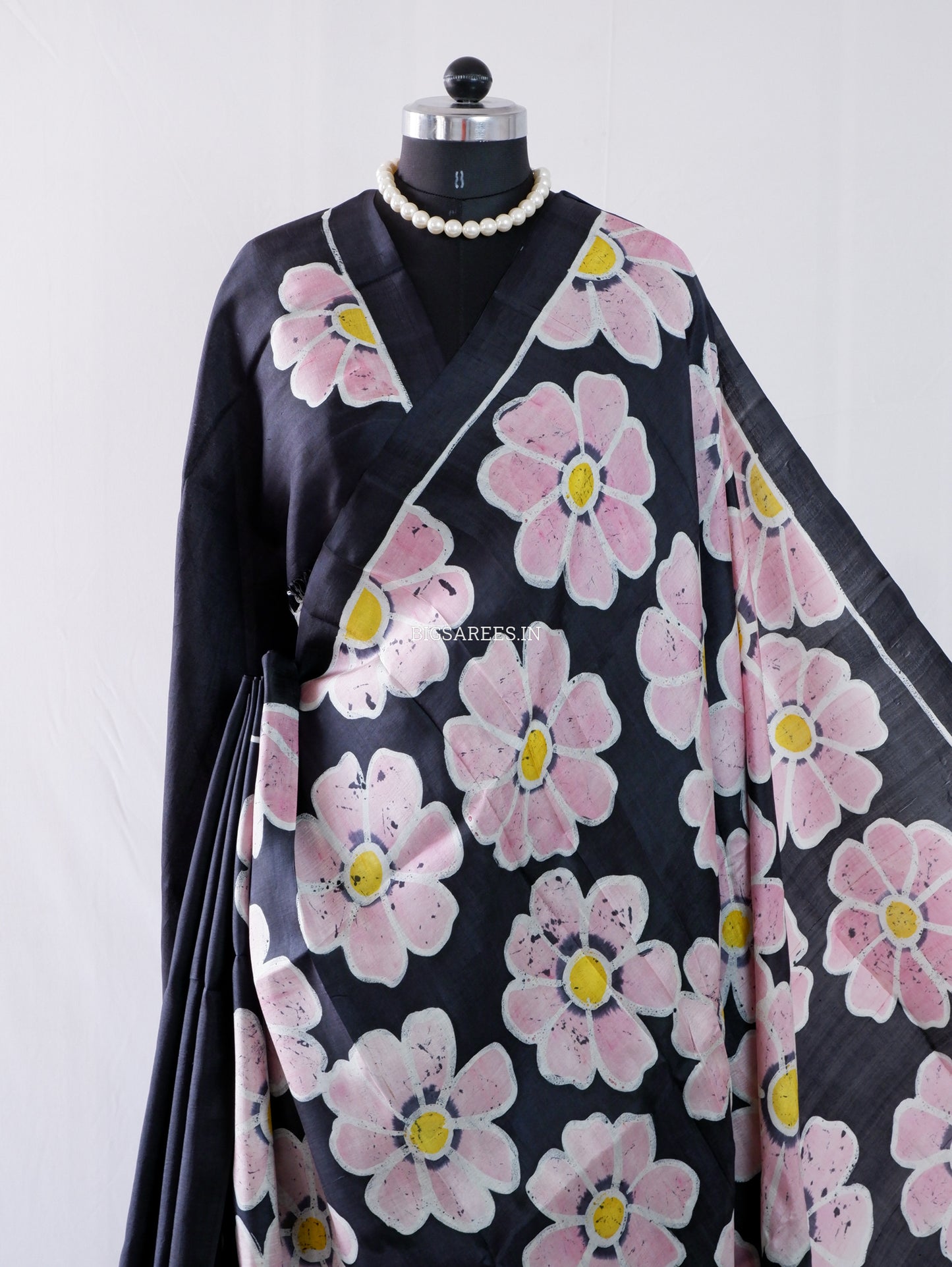 Hand-Painted Bishnupuri Silk Saree | Pure Silk | Silk Mark Certified