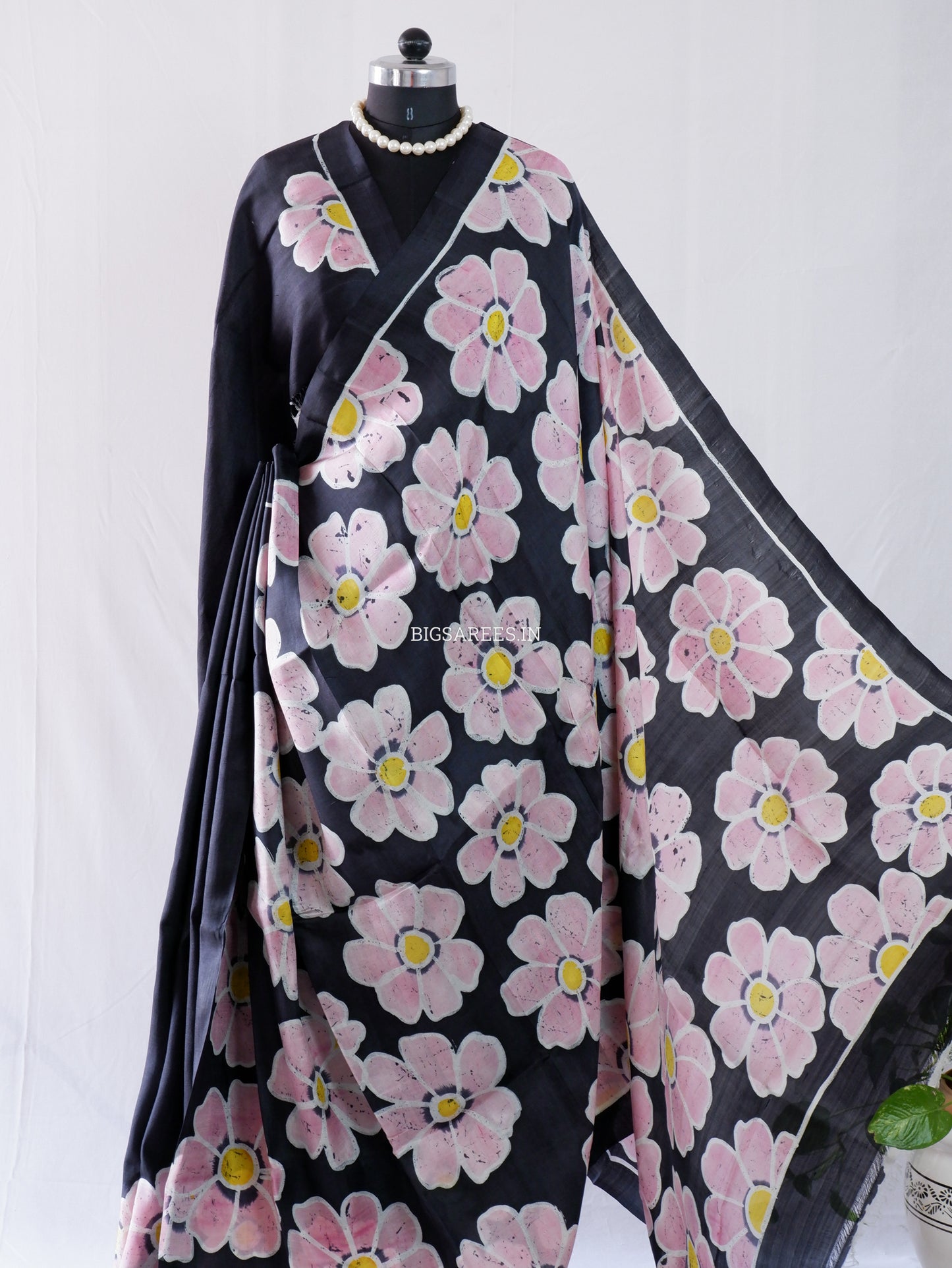 Hand-Painted Bishnupuri Silk Saree | Pure Silk | Silk Mark Certified