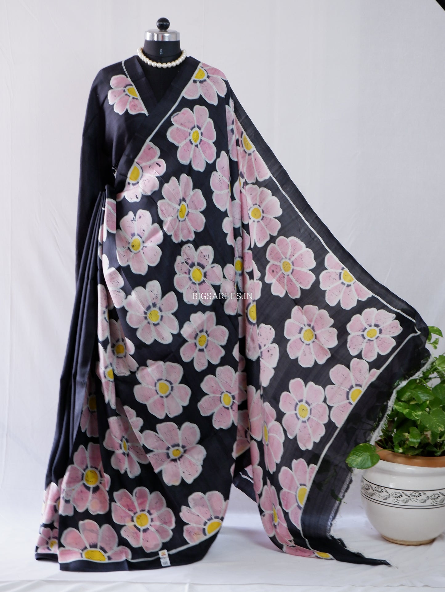 Hand-Painted Bishnupuri Silk Saree | Pure Silk | Silk Mark Certified