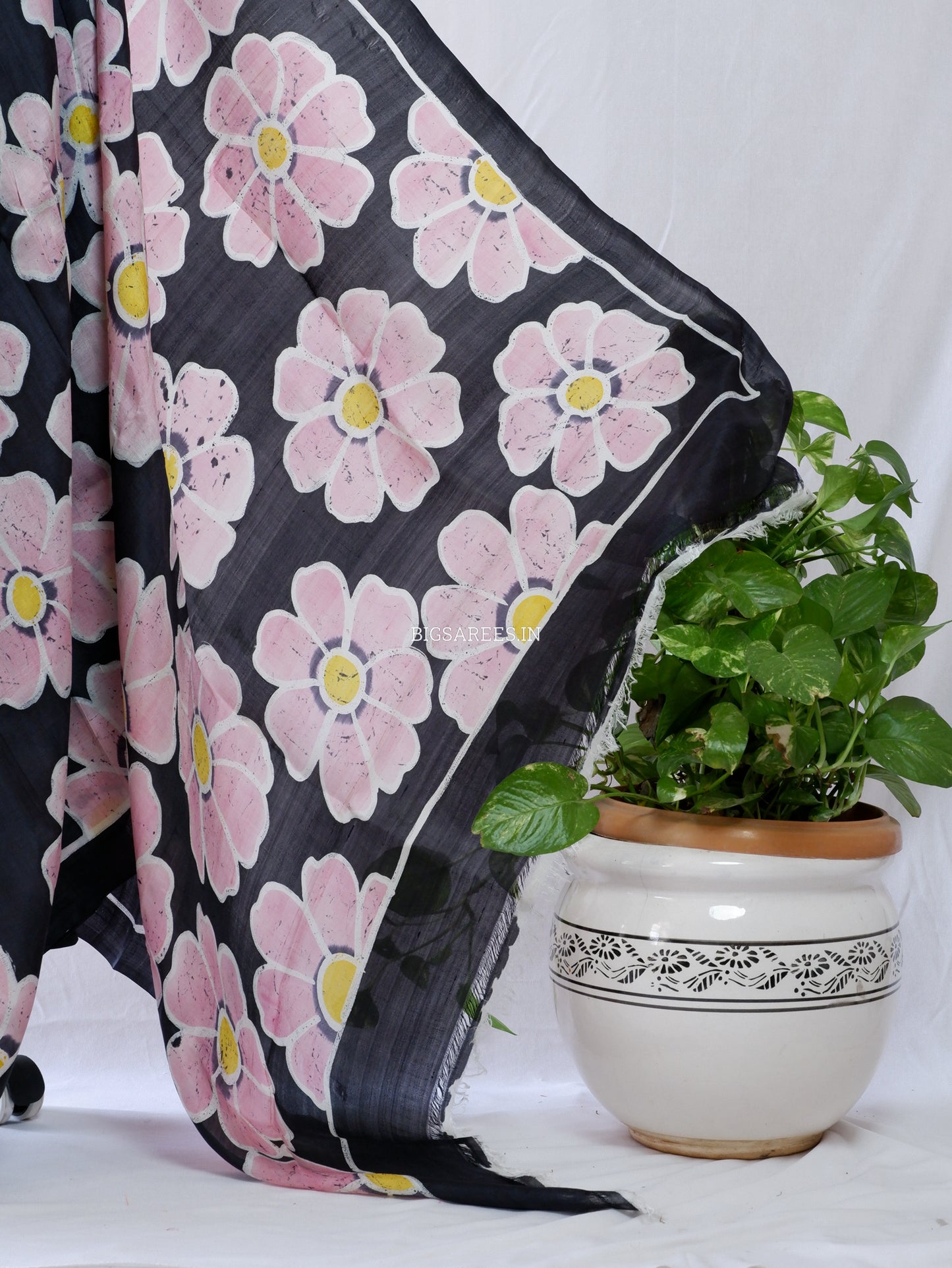 Hand-Painted Bishnupuri Silk Saree | Pure Silk | Silk Mark Certified