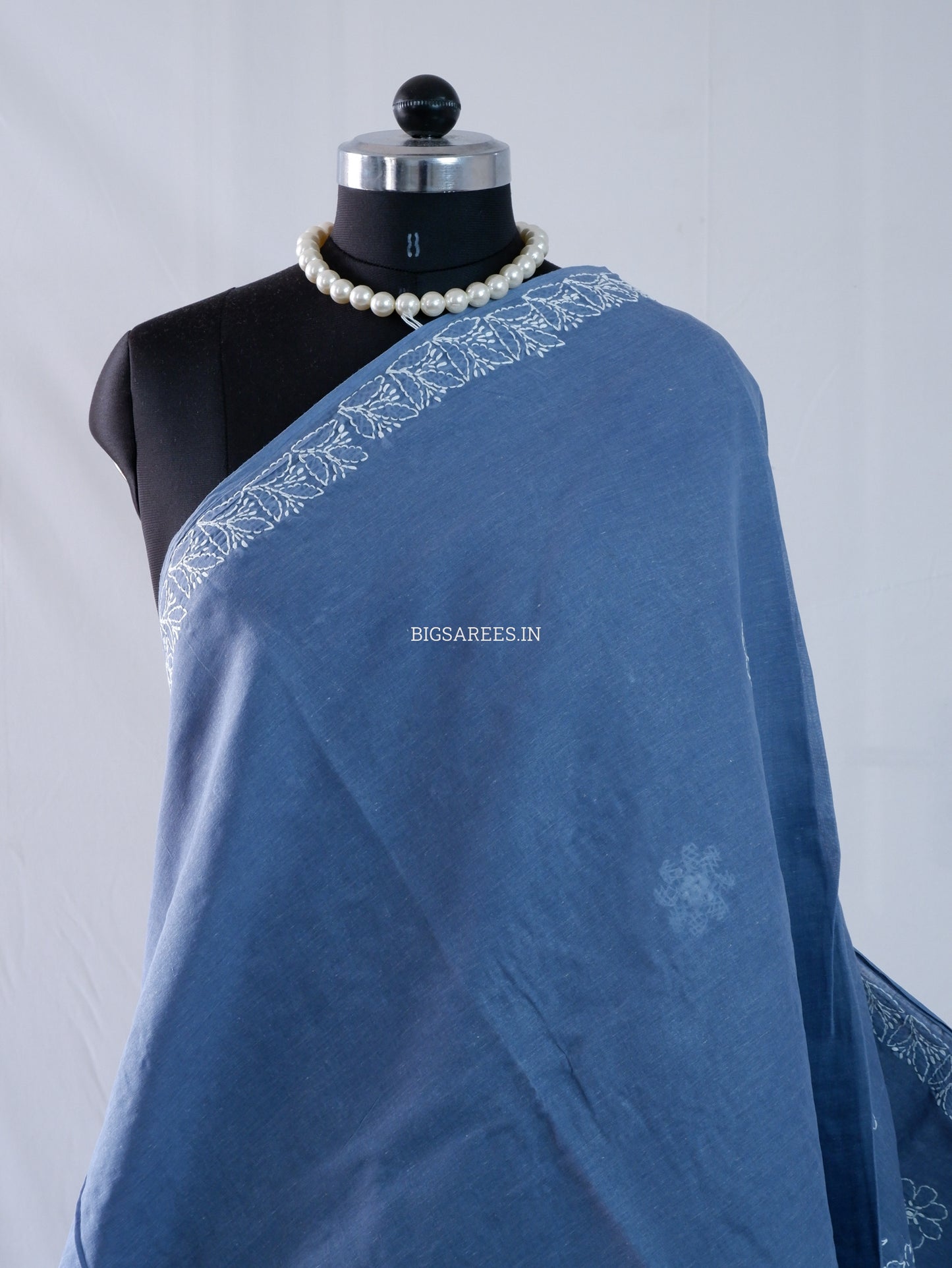 Chikankari Hand-Embroidered Saree | Heavy Work | Cotton