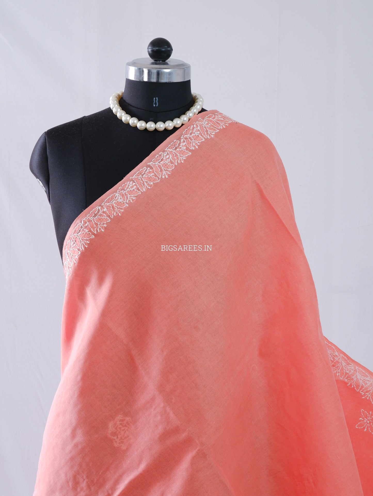Chikankari Hand-Embroidered Saree | Heavy Work | Cotton