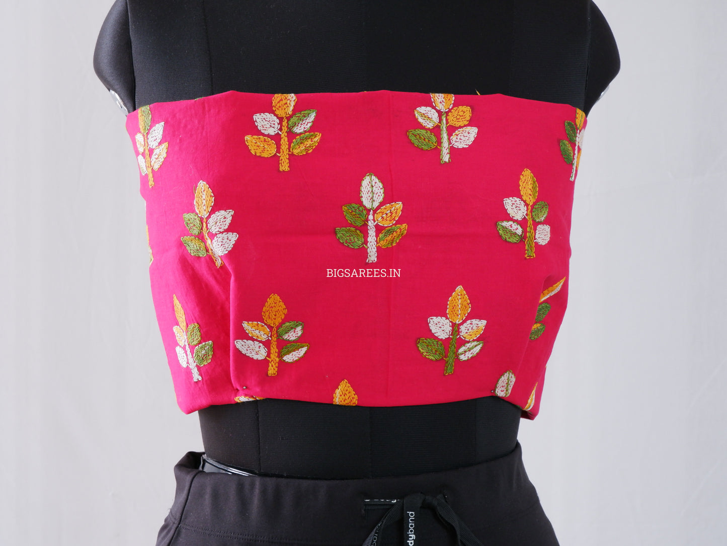 Kantha Stitch Semi Tussar with Blouse | Hand-Embroidered |