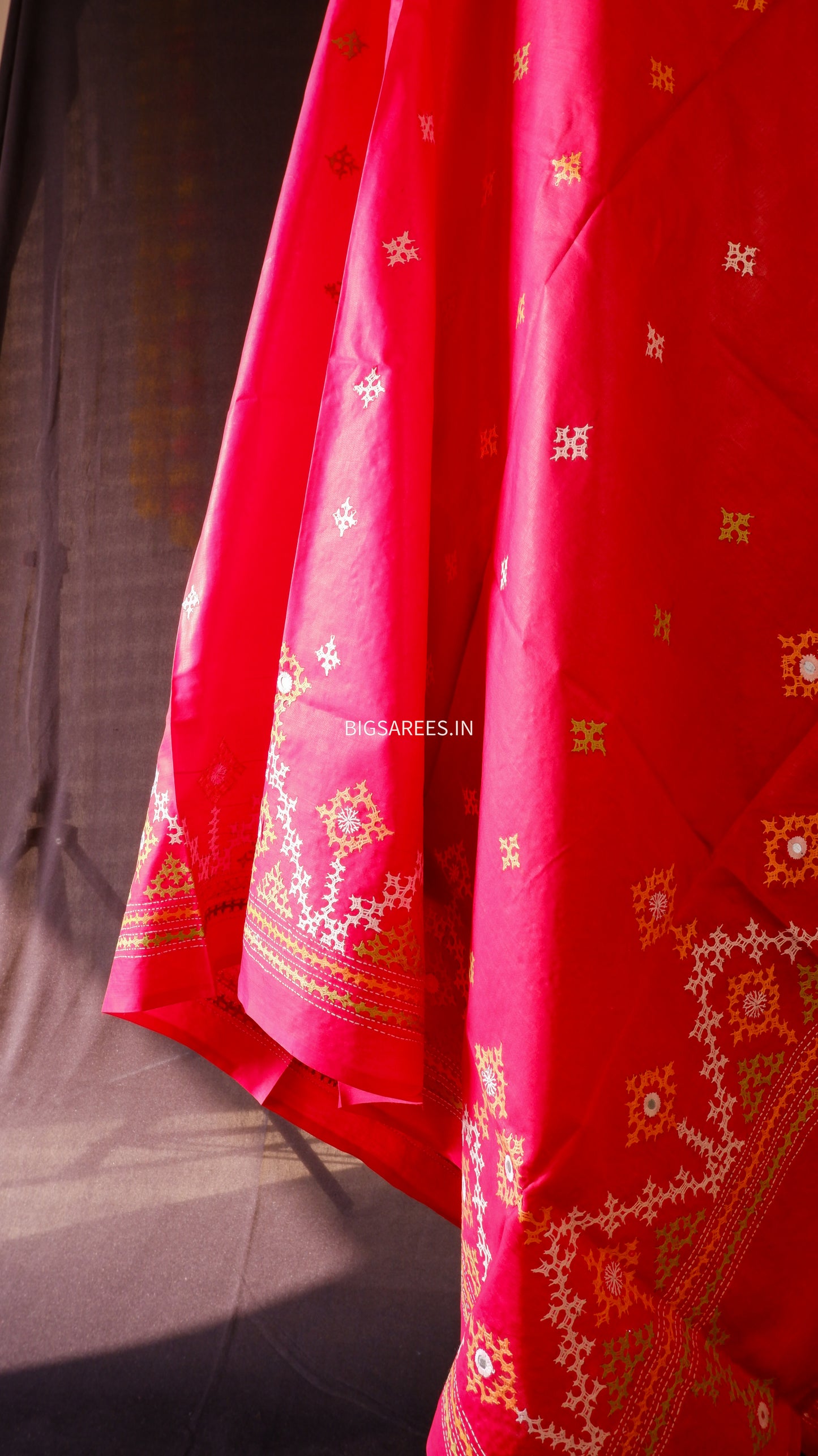 Kutchi work Pure Banglore Silk Dupatta