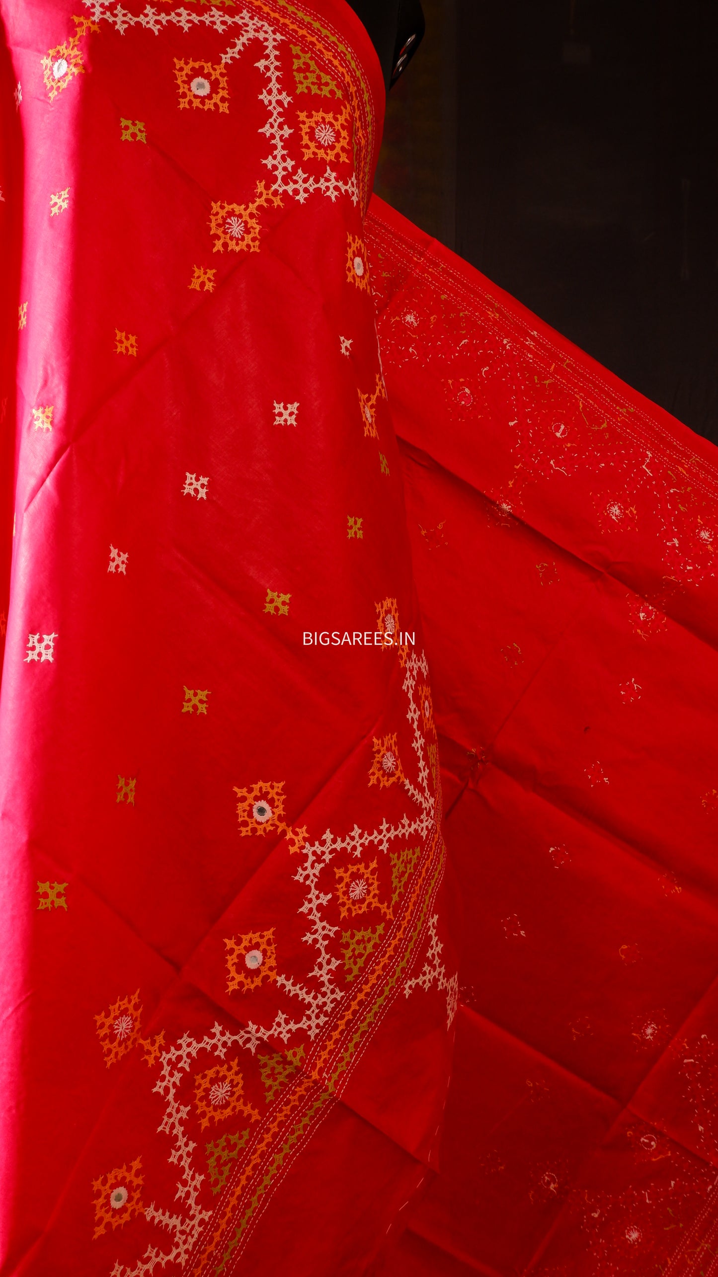 Kutchi work Pure Banglore Silk Dupatta