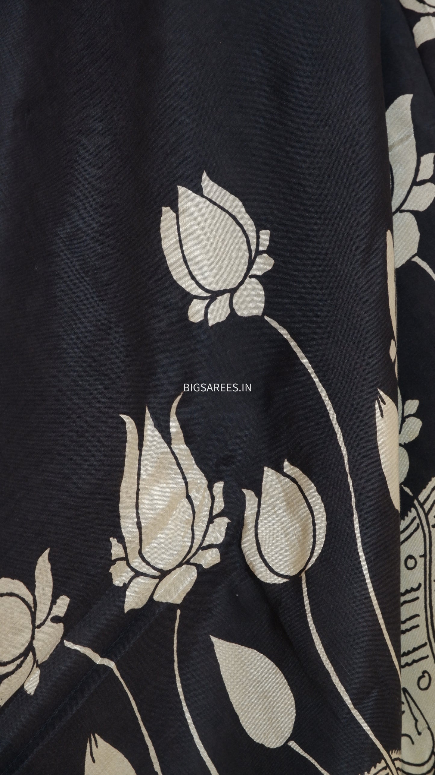 Hand-Painted Kalamkari Saree in Pure Bangalore Silk