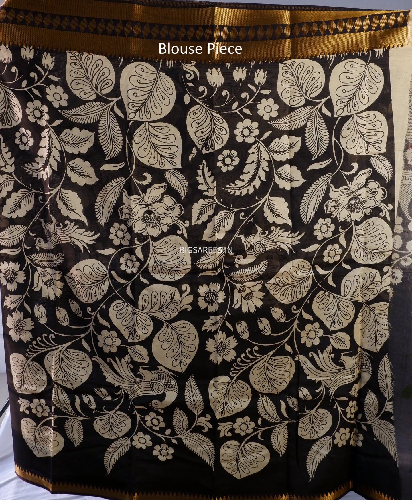 Hand-Painted Kalamkari Saree in Pure Bangalore Silk