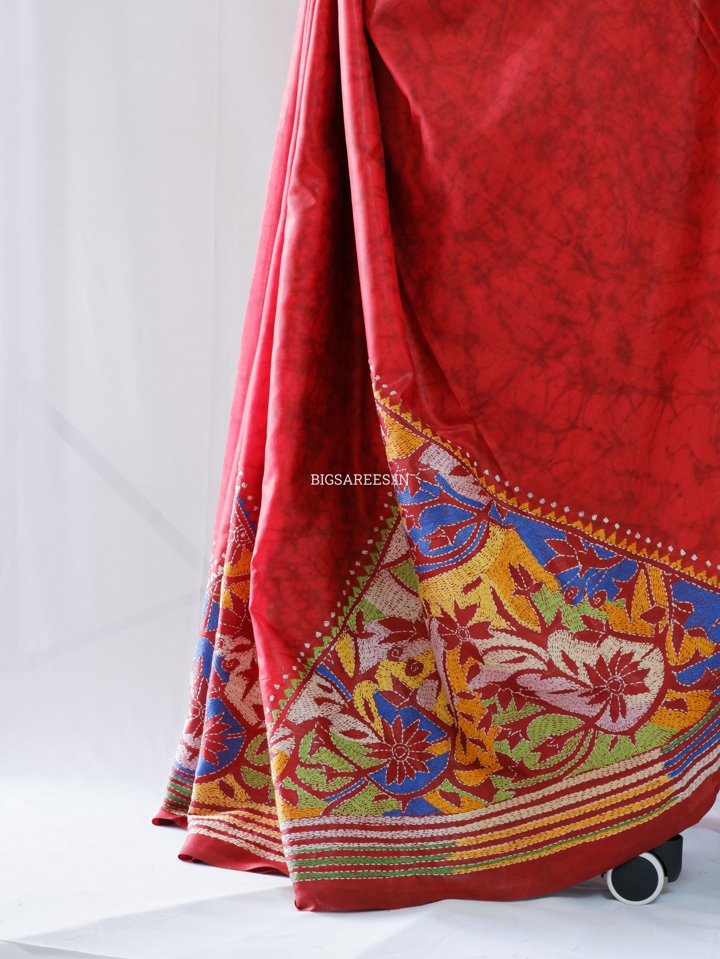 Kantha Stitch Hand Work Art Silk Saree With Blouse
