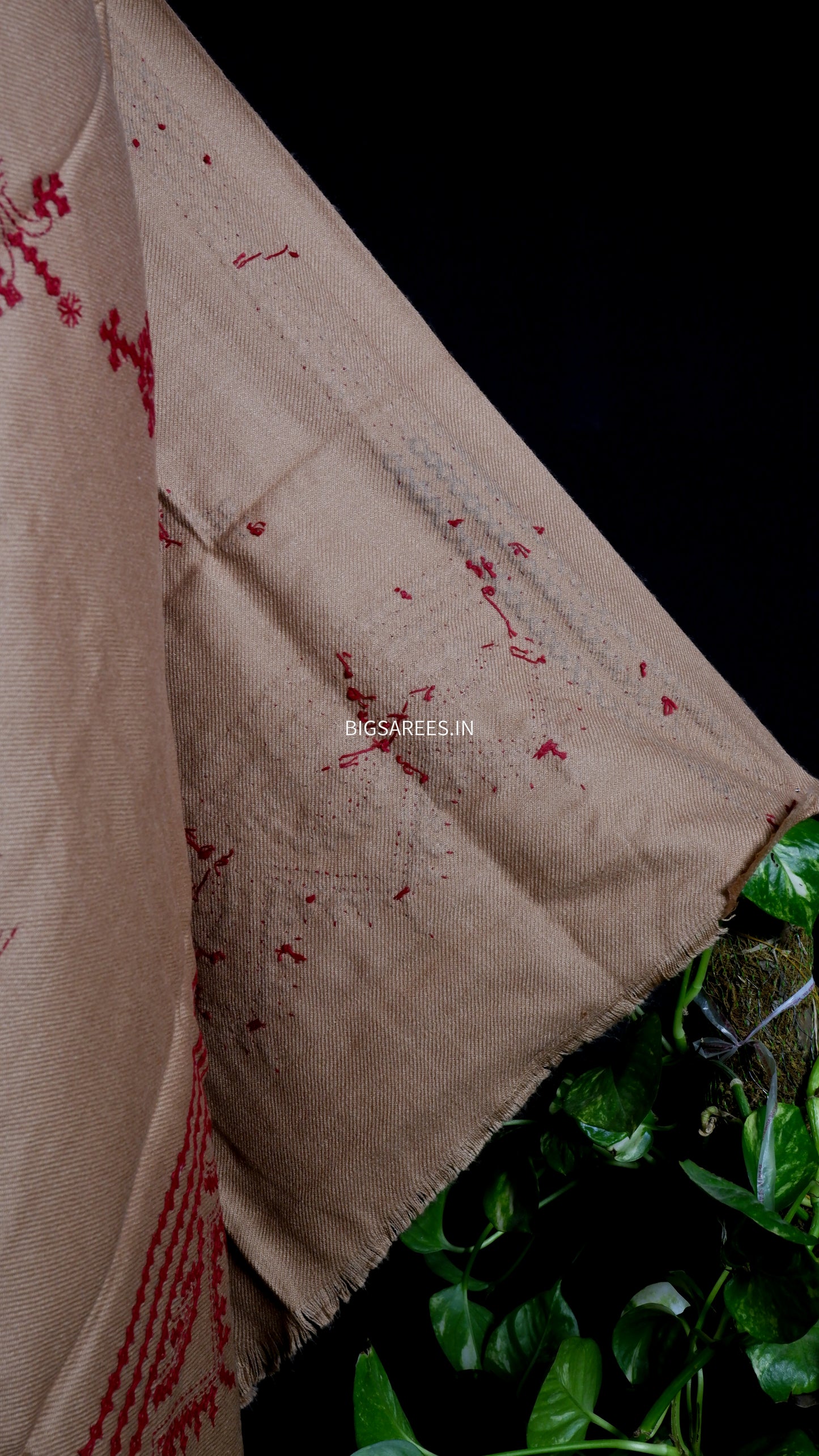 Gujrati Stitch Hand Embroidered Woollen Warm Shawl