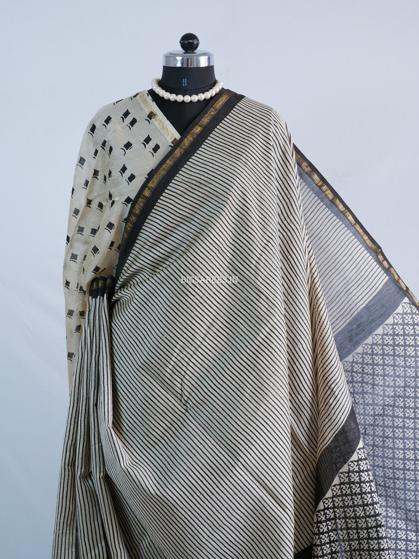 Hand Block Print Saree | Chanderi Silk |