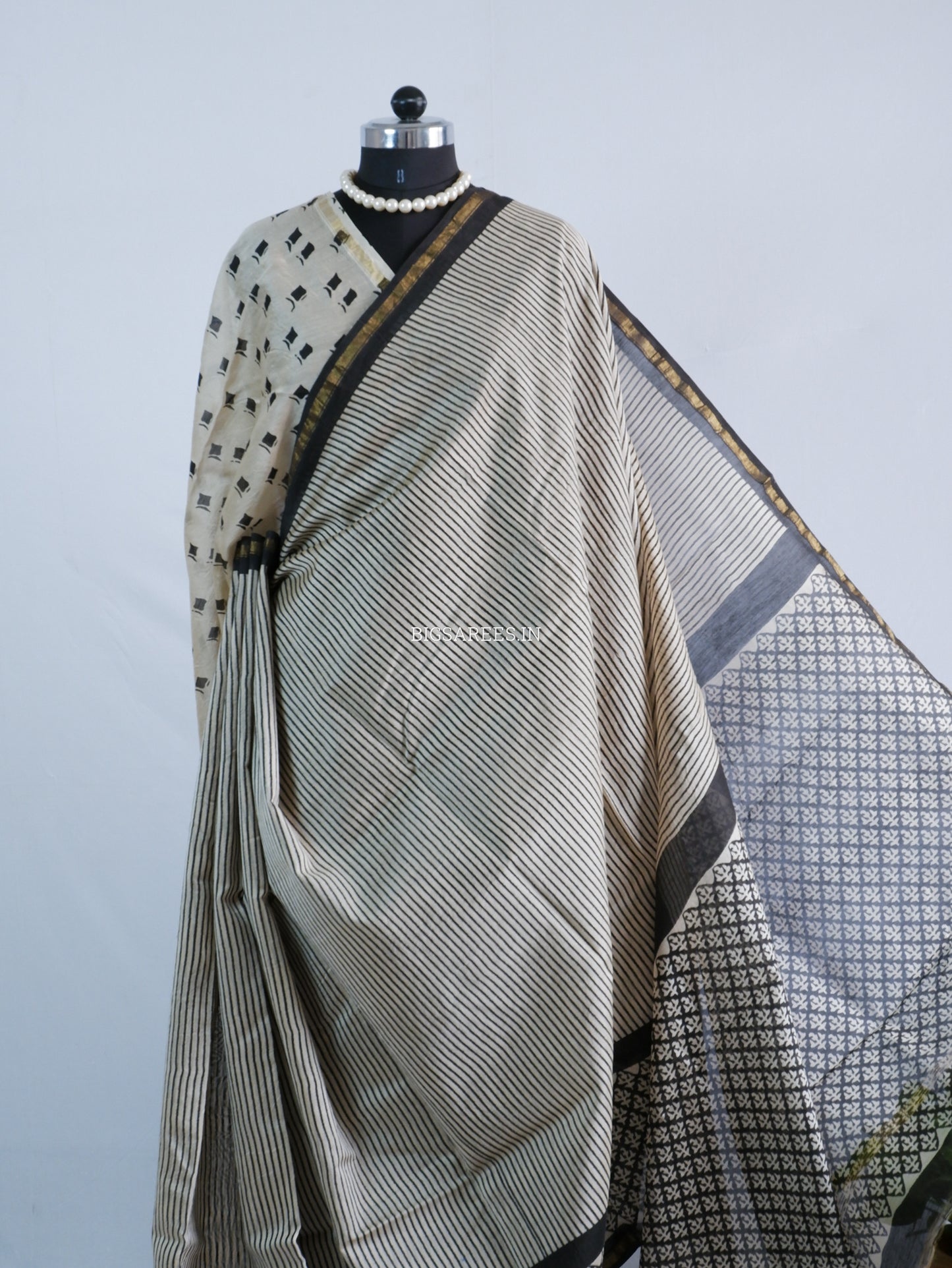 Hand Block Print Saree | Chanderi Silk |