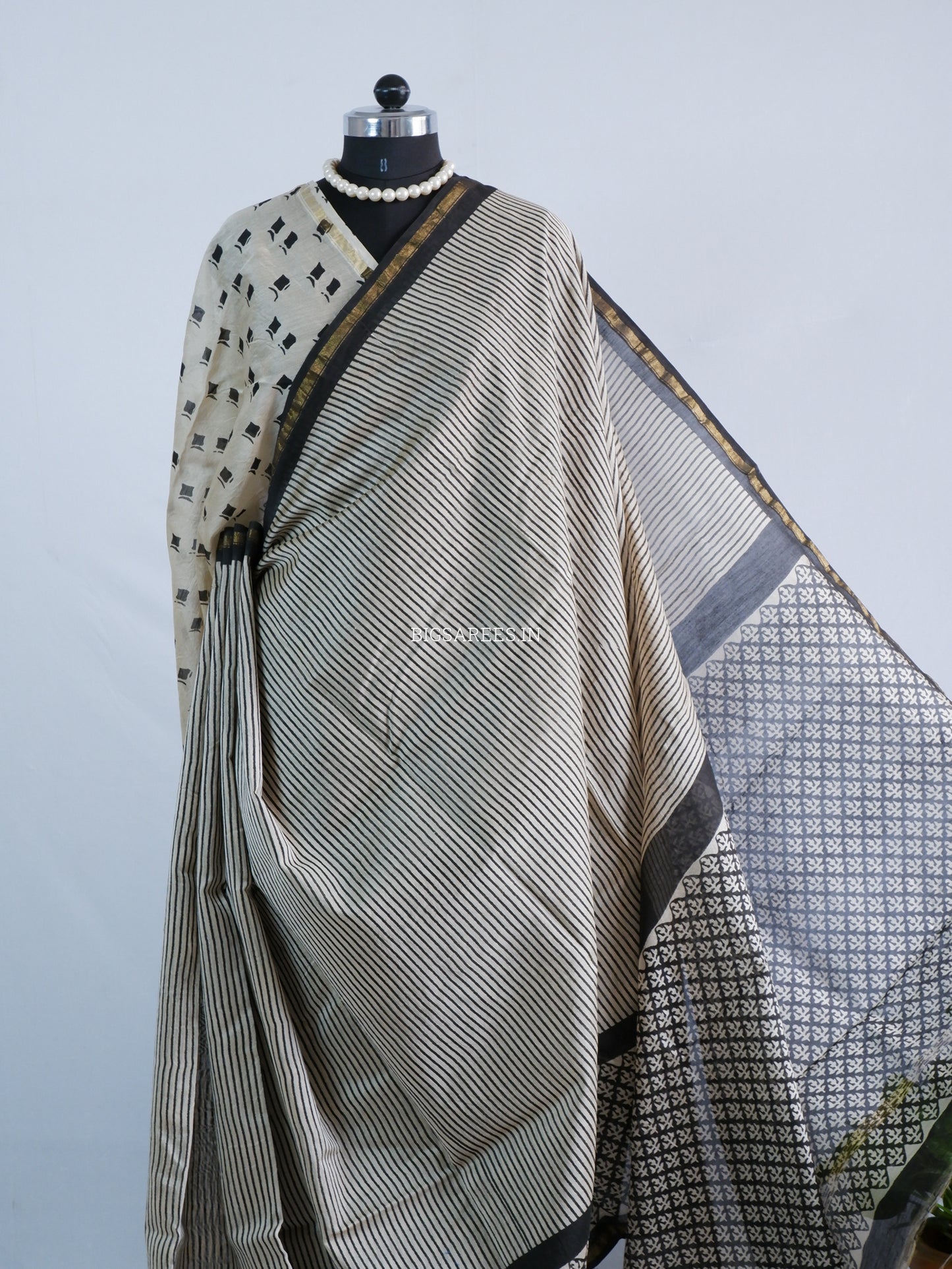 Hand Block Print Saree | Chanderi Silk |