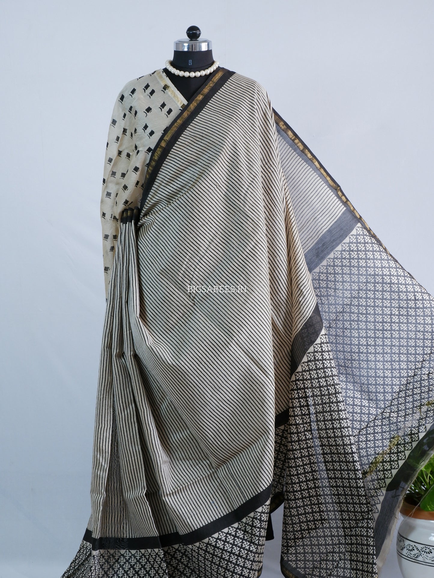 Hand Block Print Saree | Chanderi Silk |