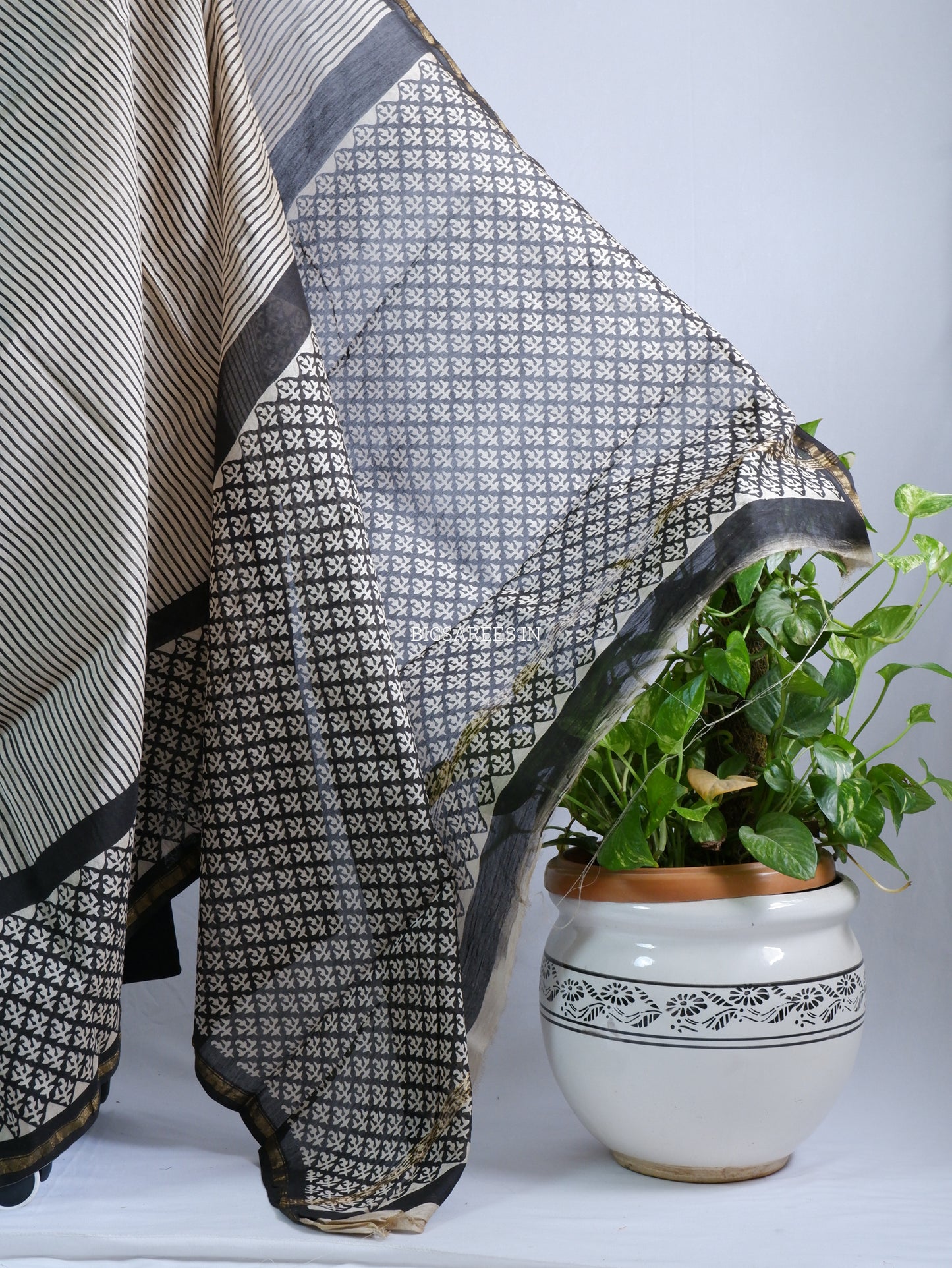 Hand Block Print Saree | Chanderi Silk |