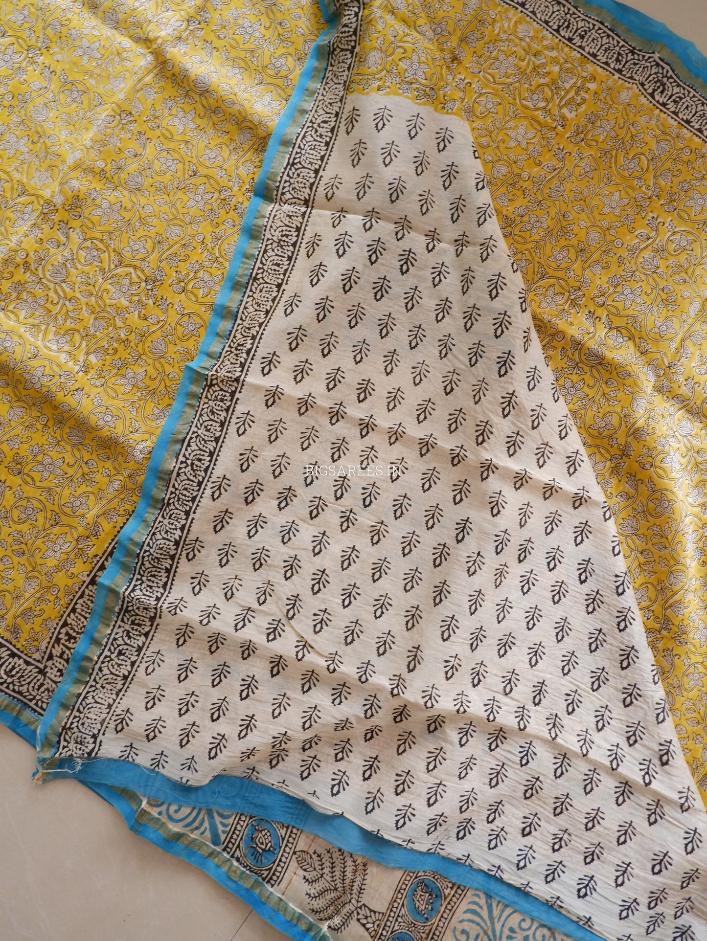 Hand Block Print Saree | Chanderi Silk |