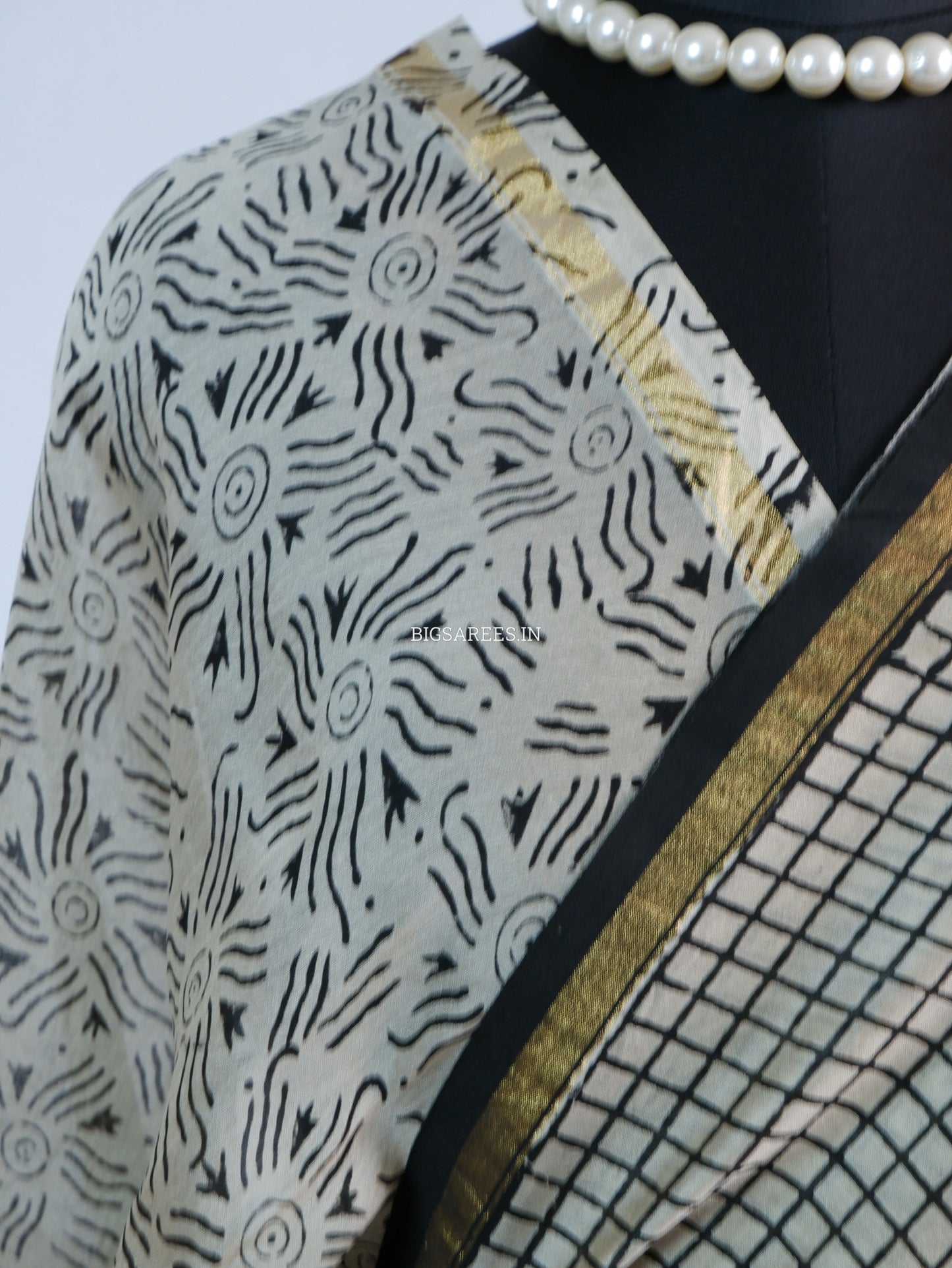 Hand Block Print Saree | Chanderi Silk | Indigo Blue