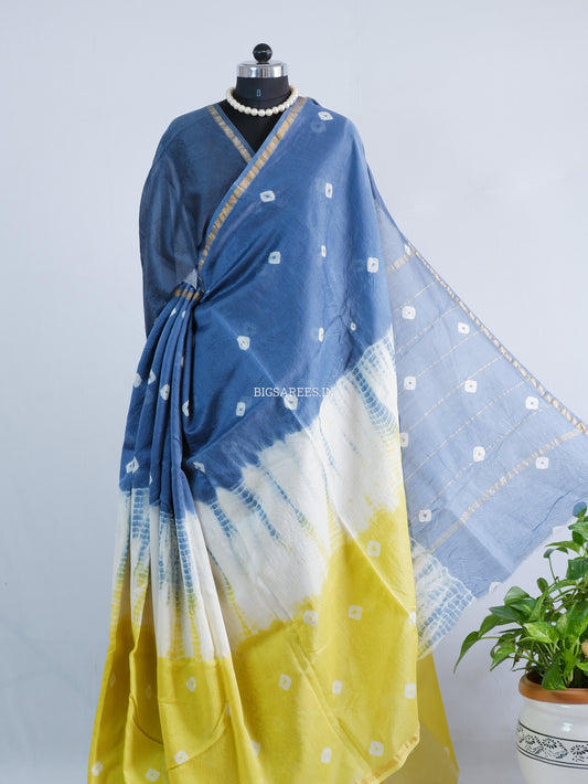 Hand Block Print Saree | Chanderi Silk | Multicolor