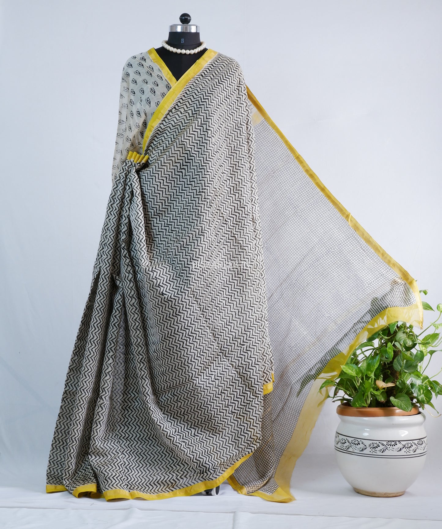 Hand Block Print Saree | Chanderi Silk |